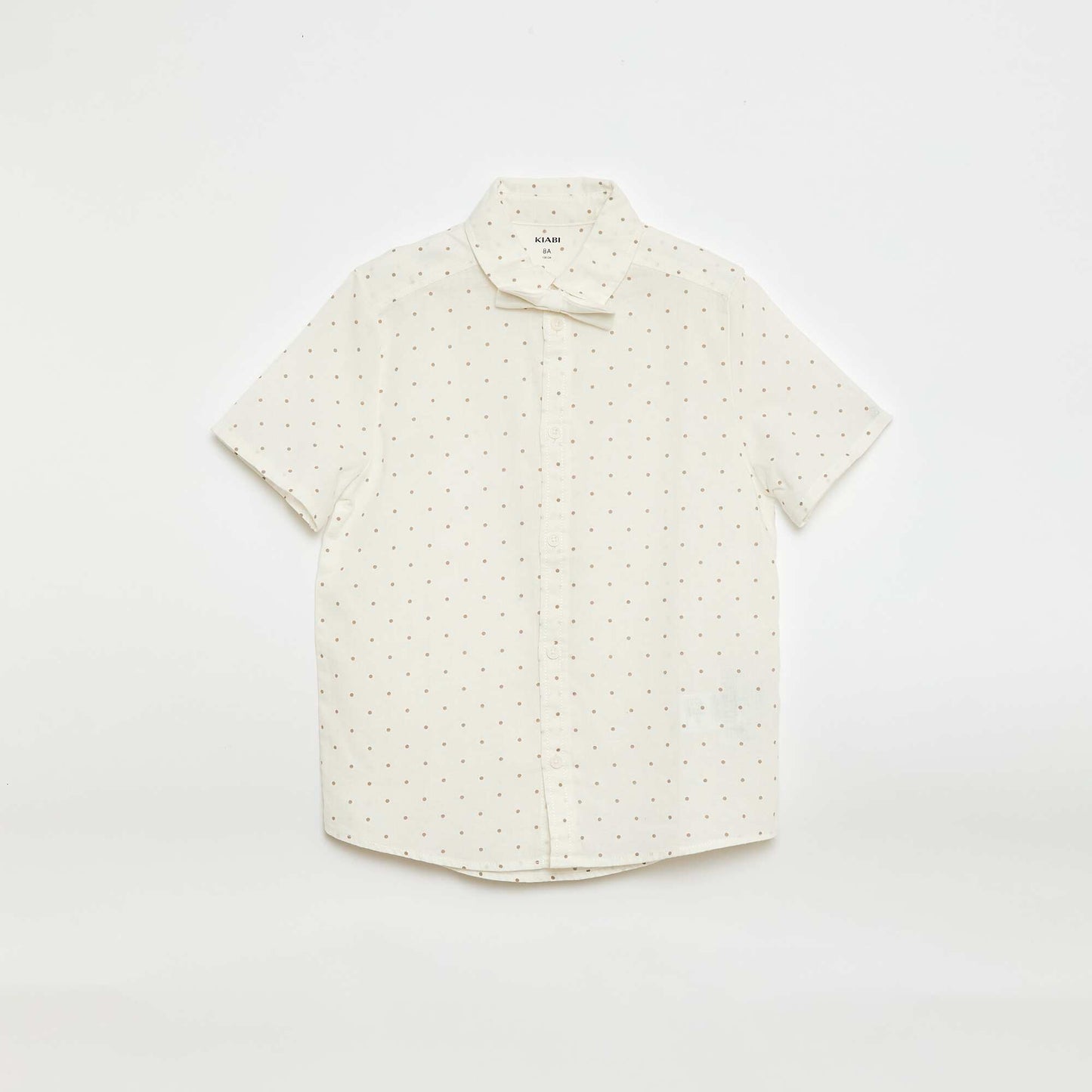 Ensemble chemise en popeline + Nœud papillon à scratch BLANC