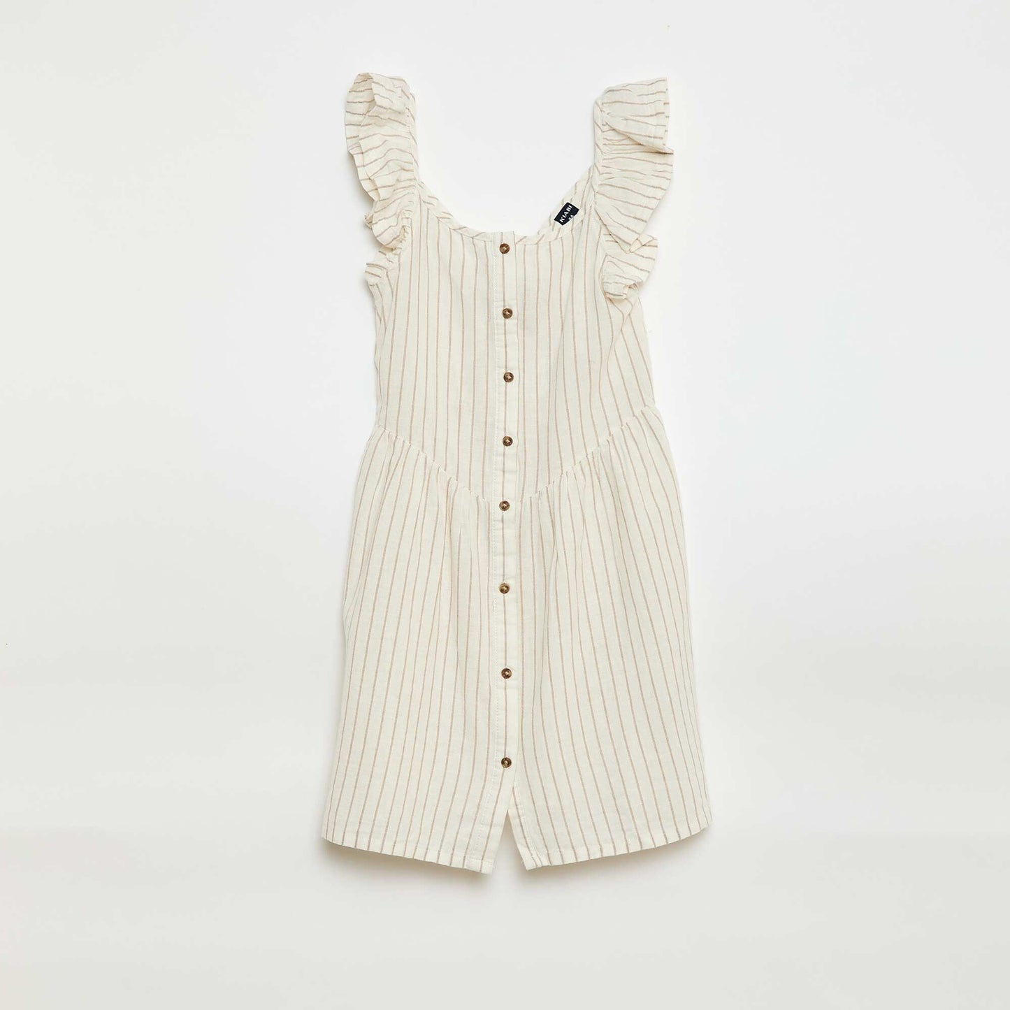 Robe sans manches volantée BLANC