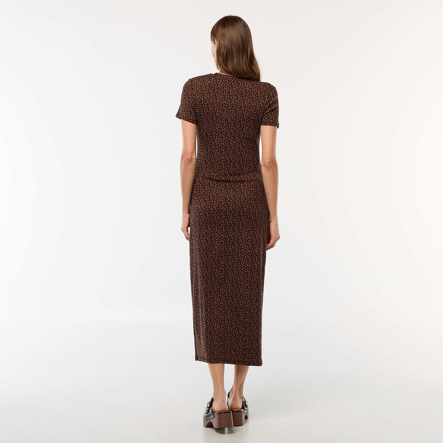 Robe de maternité longue moulante LéOPARD