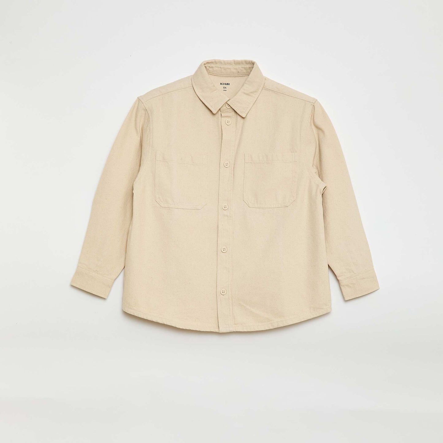 Chemise en twill avec 2 poches plaquées sur la poitrine BLANC