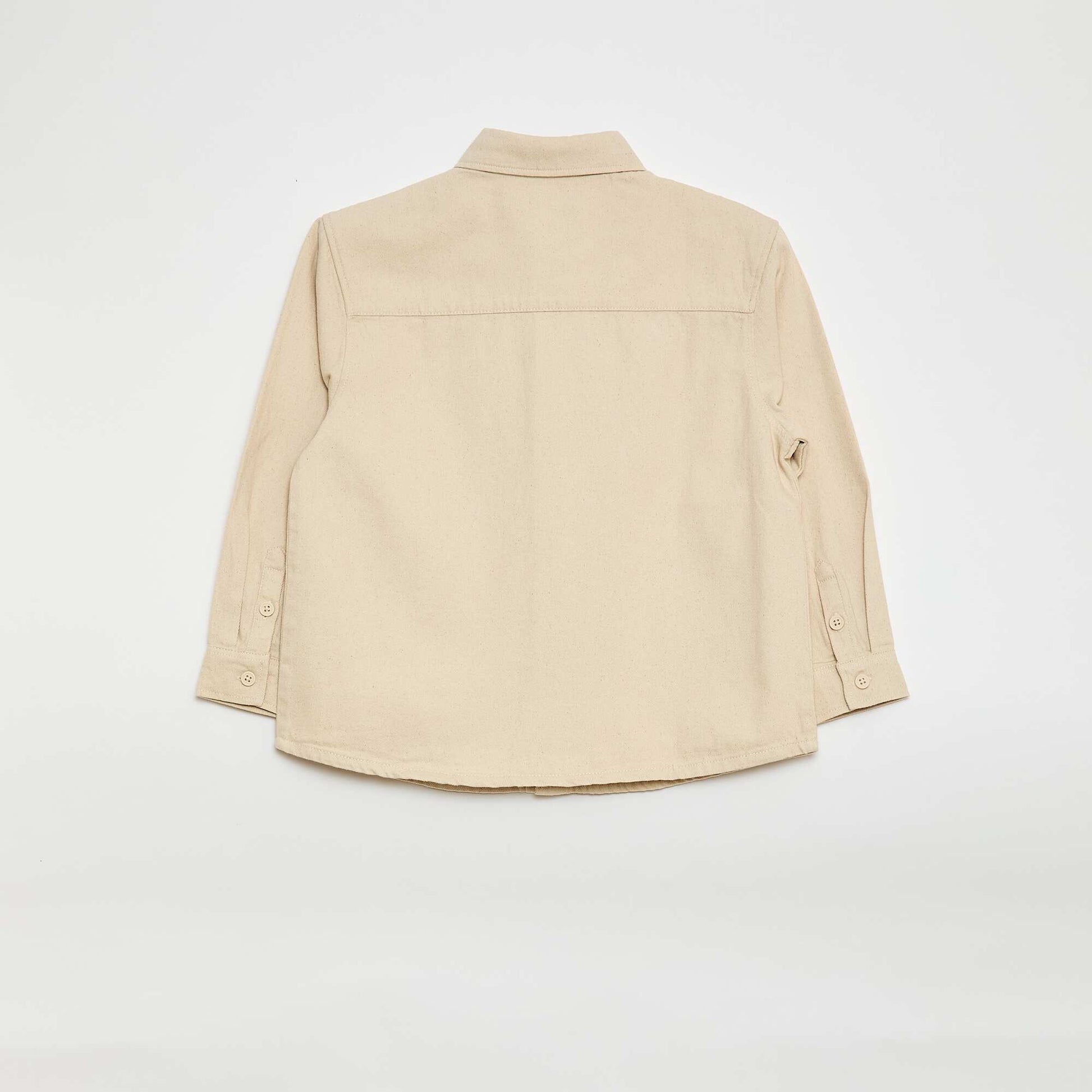 Chemise en twill avec 2 poches plaquées sur la poitrine BLANC