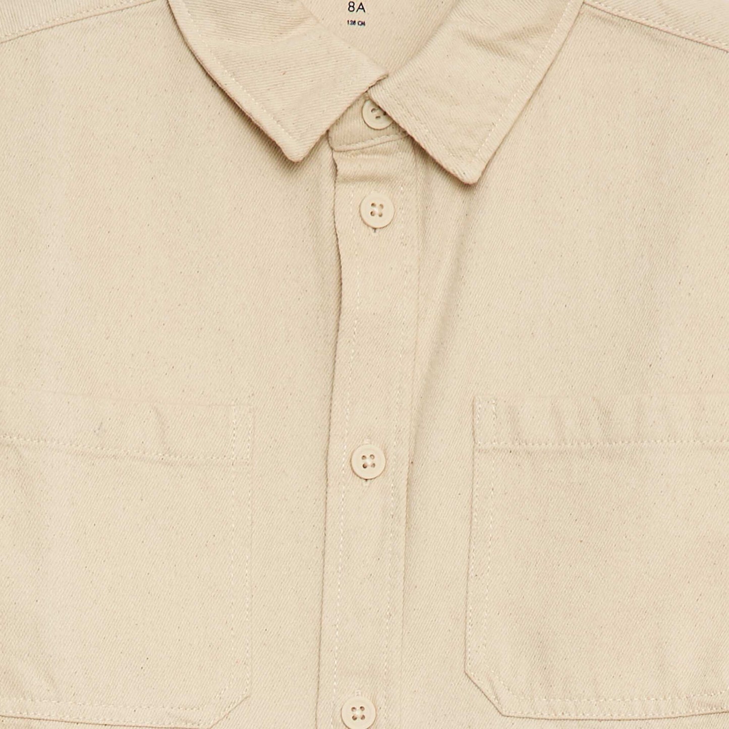 Chemise en twill avec 2 poches plaquées sur la poitrine BLANC