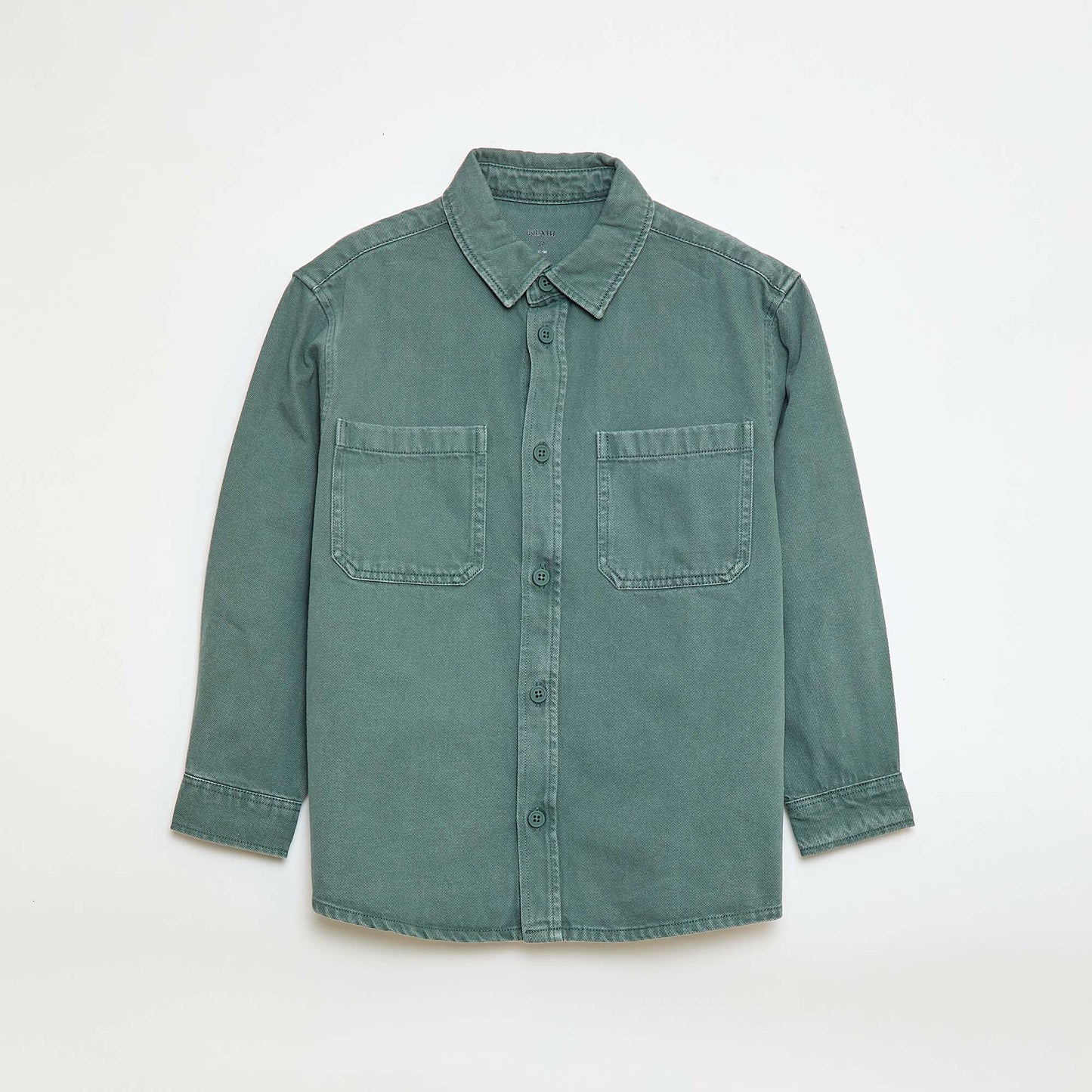 Chemise en twill avec 2 poches plaquées sur la poitrine VERT