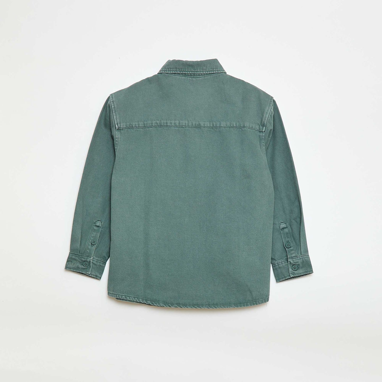 Chemise en twill avec 2 poches plaquées sur la poitrine VERT