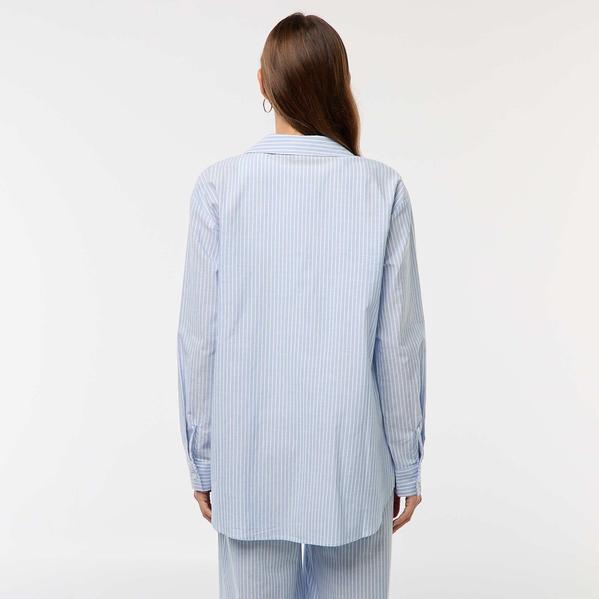Chemise de maternité rayée BLEU