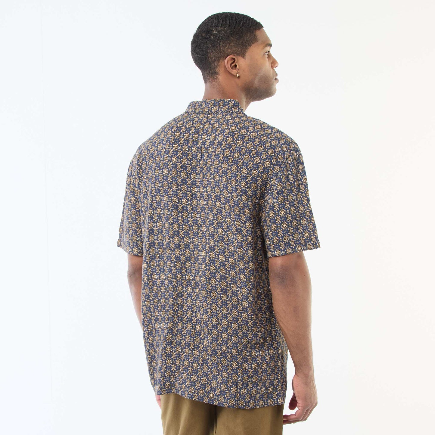 Chemise à manches courtes légère avec motif BLEU