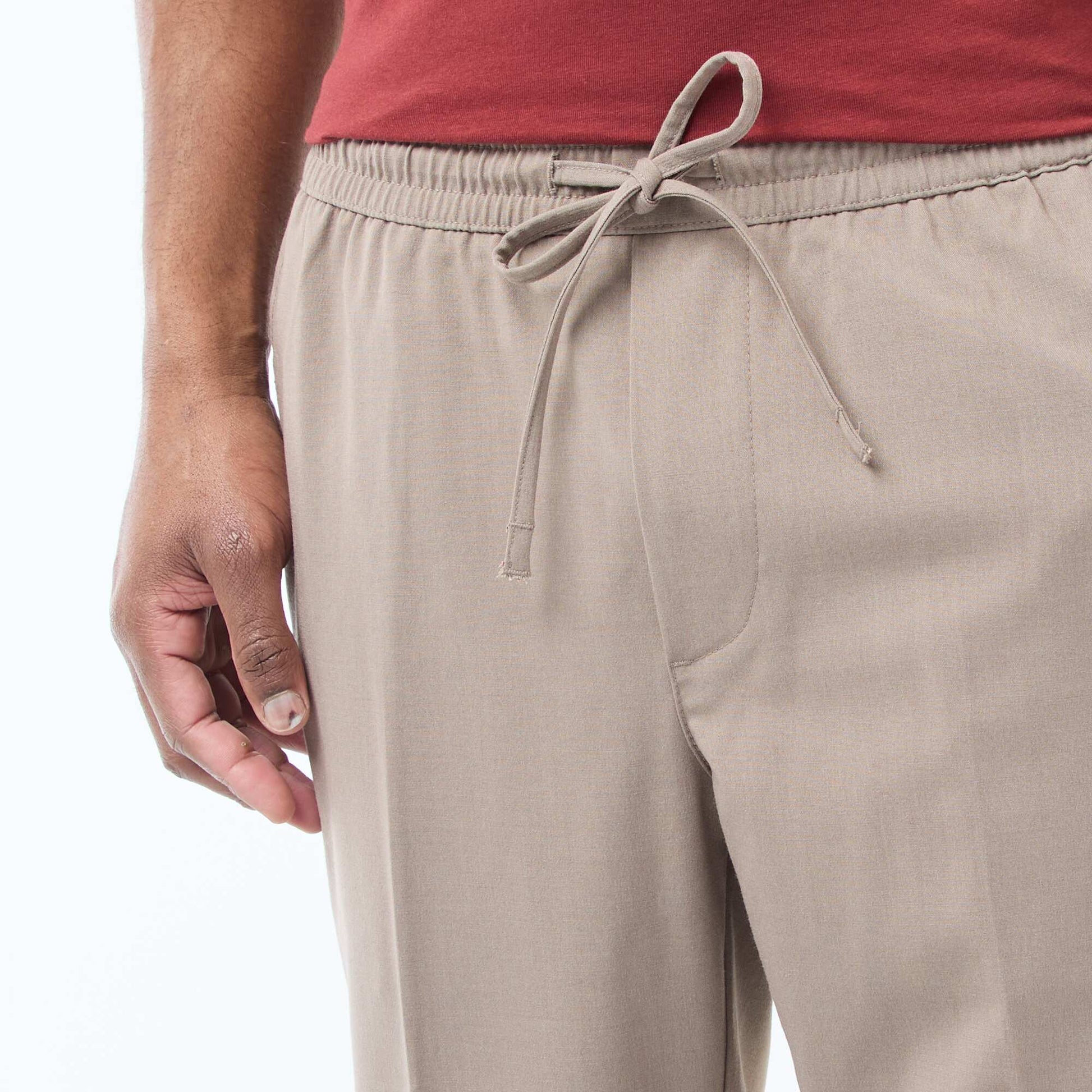 Pantalon esprit 'jogger' uni BEIGE