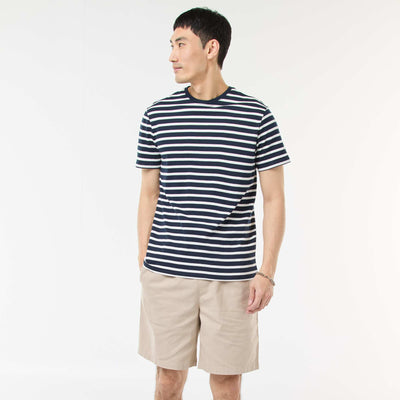 Bermuda uni en coton et lin BEIGE
