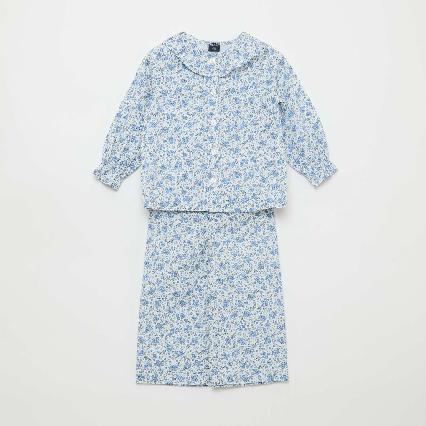 Pyjama en popeline - 2 pièces BLEU