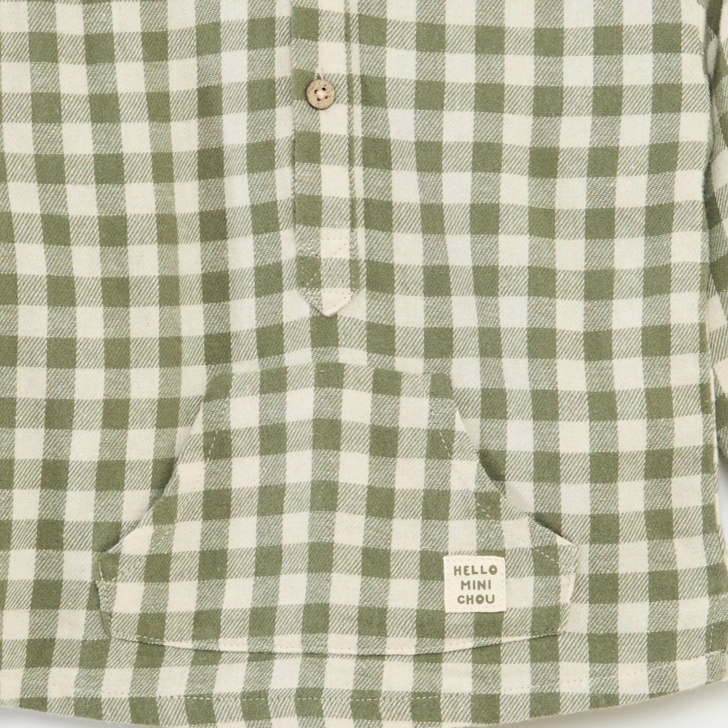 Chemise à capuche et avec poche kangourou KAKI