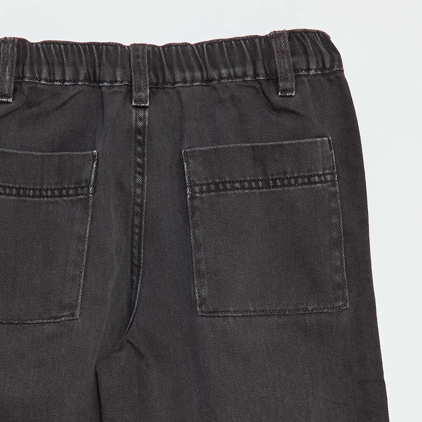 Pantalon denim / jean coupe ballon large NOIR