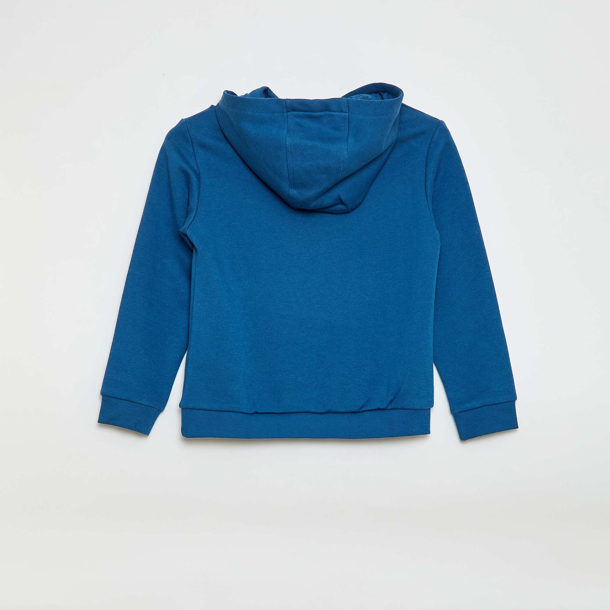 Sweat à capuche en molleton gratté BLEU