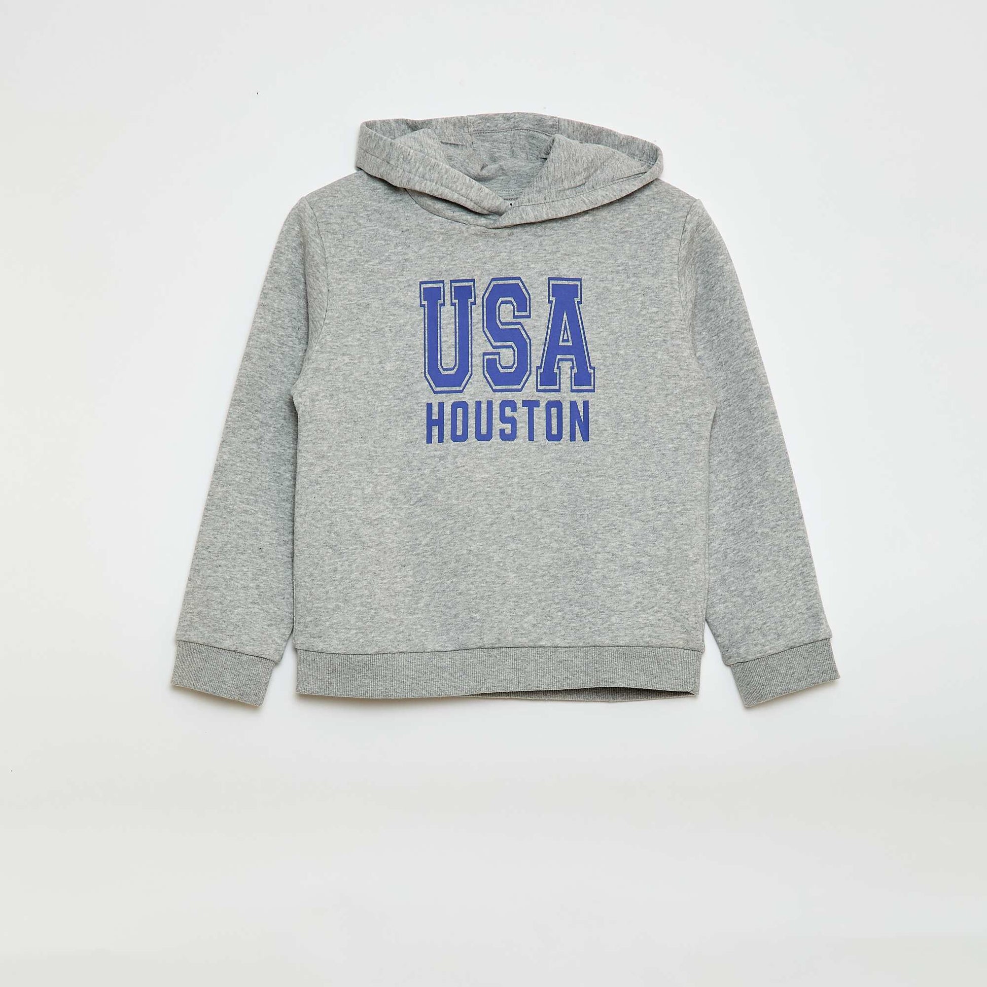 Sweat à capuche en molleton gratté GRIS