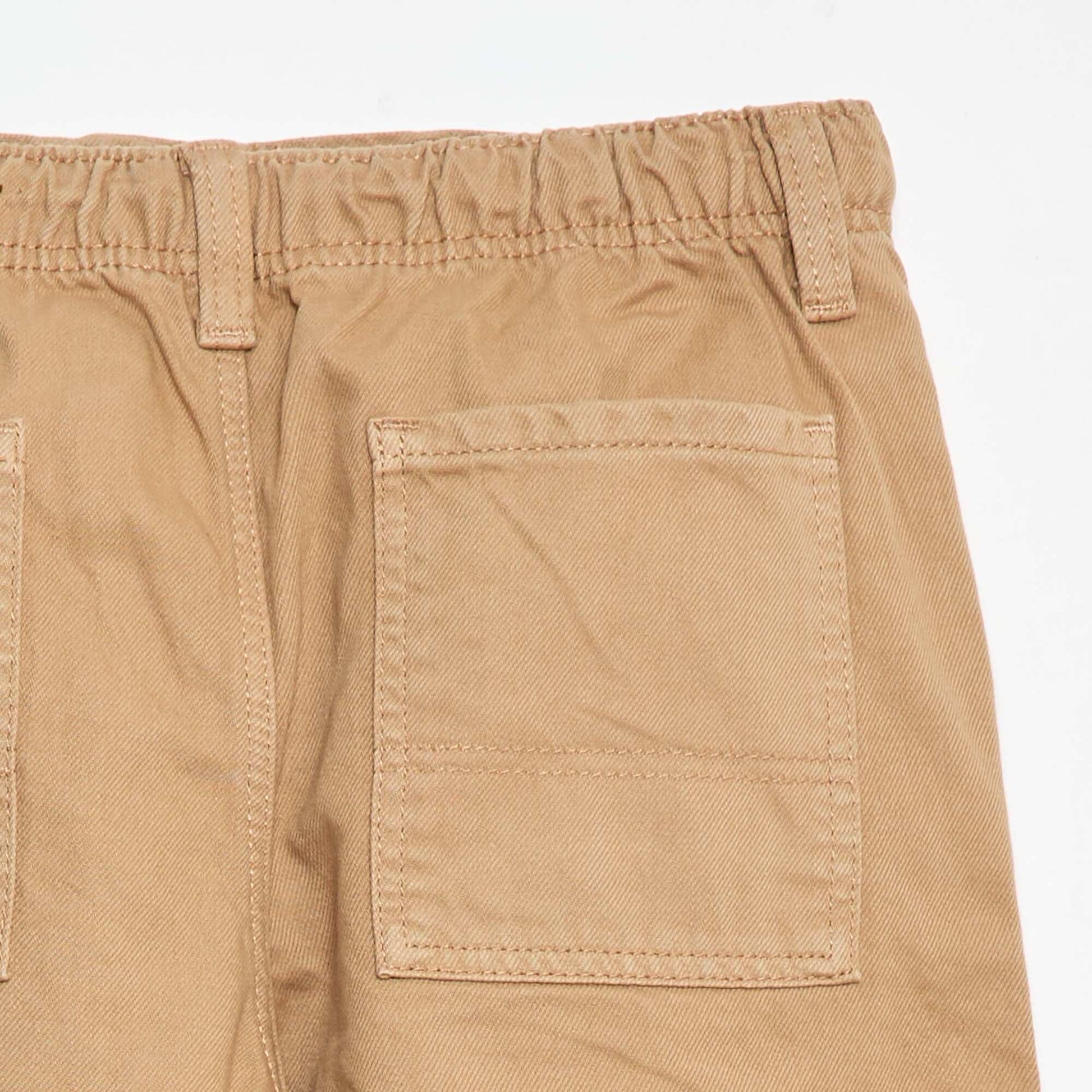 Pantalon multipoches uni BEIGE