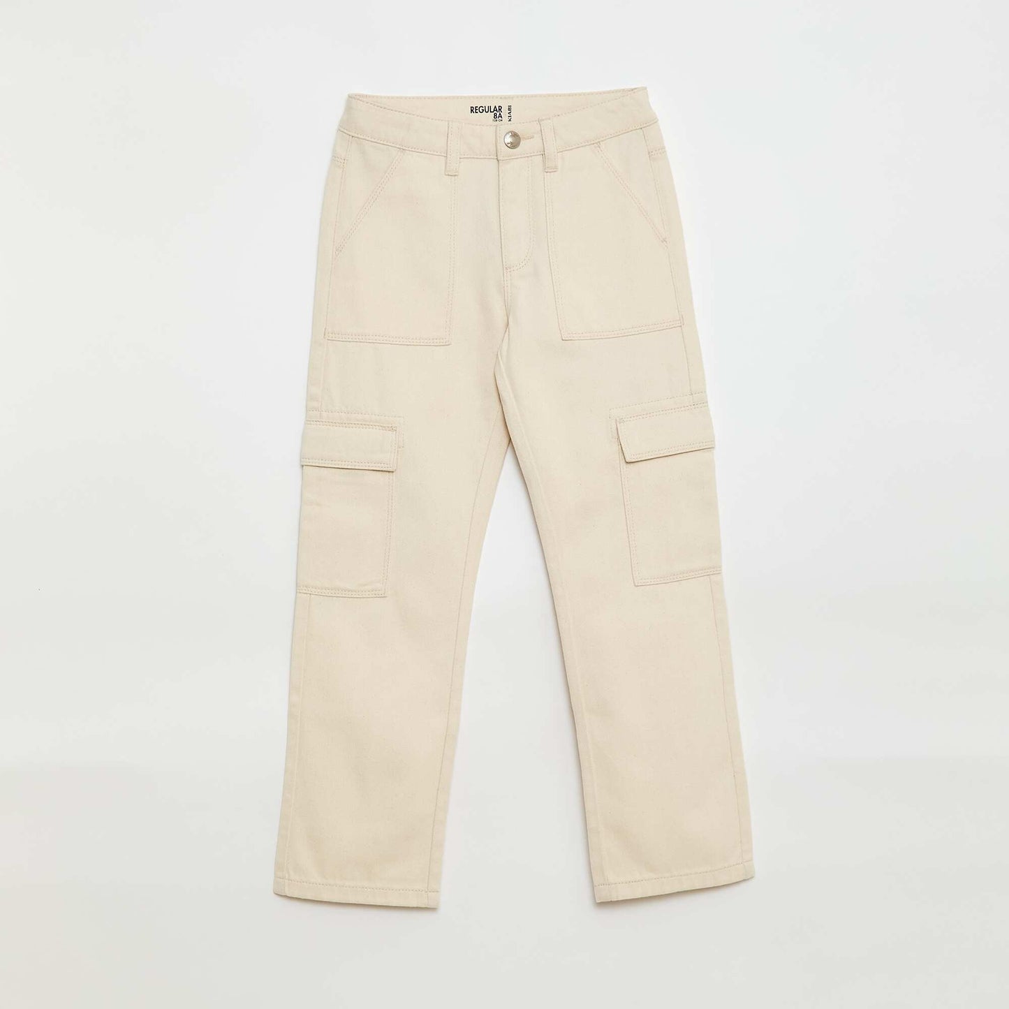 Pantalon en denim multipoches BLANC
