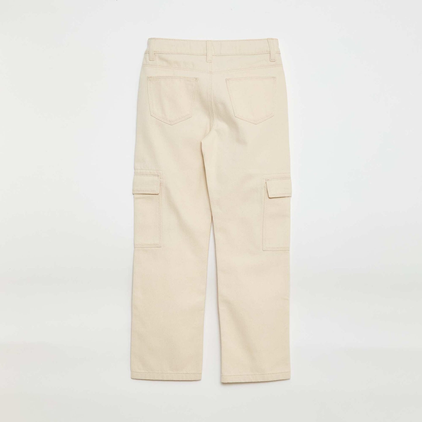 Pantalon en denim multipoches BLANC