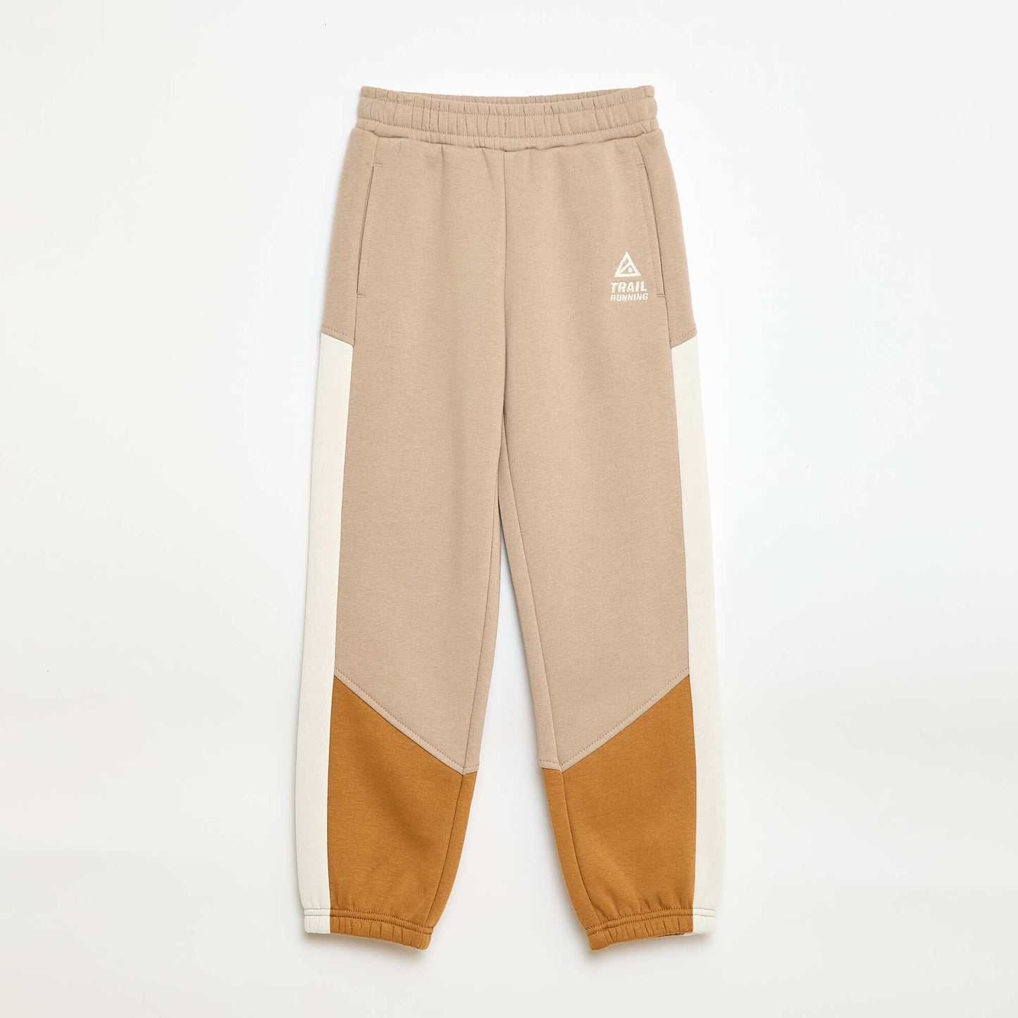 Jogging en molleton color block BEIGE