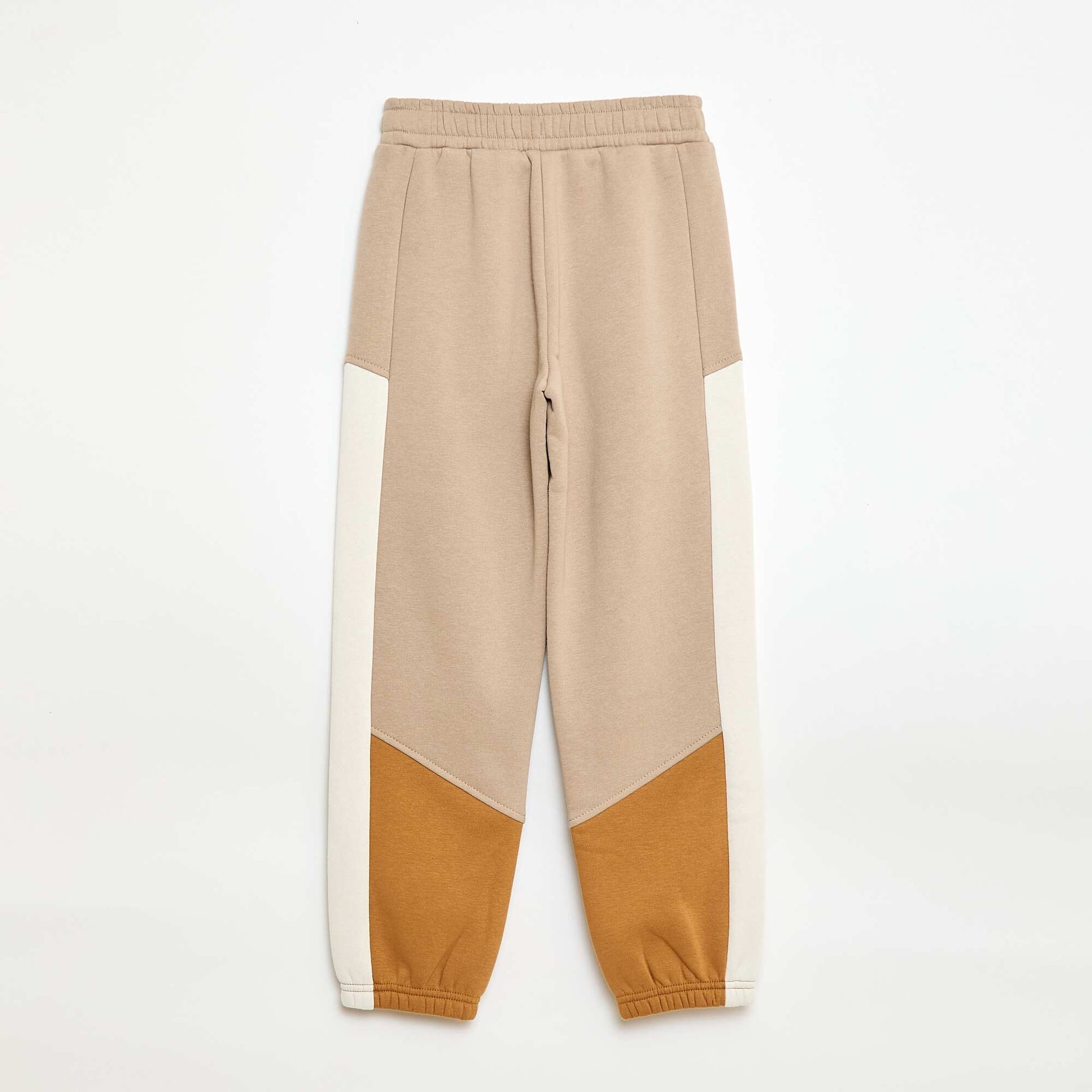 Jogging en molleton color block BEIGE