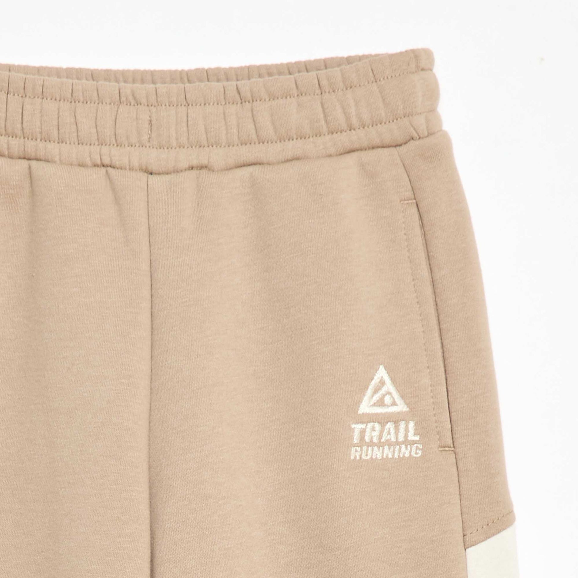 Jogging en molleton color block BEIGE