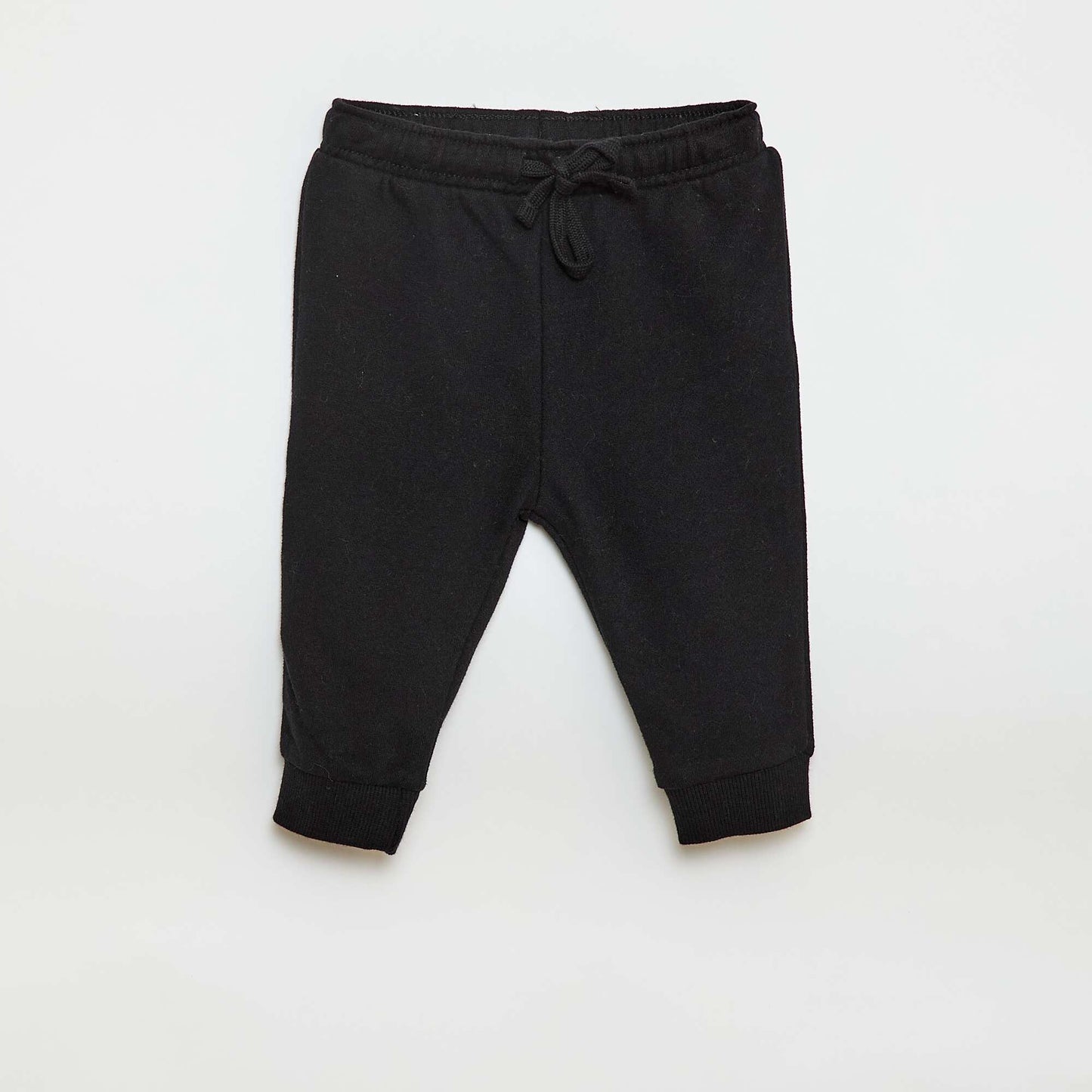 Lot 2 pantalons jogging en french terry NOIR/BEIGE
