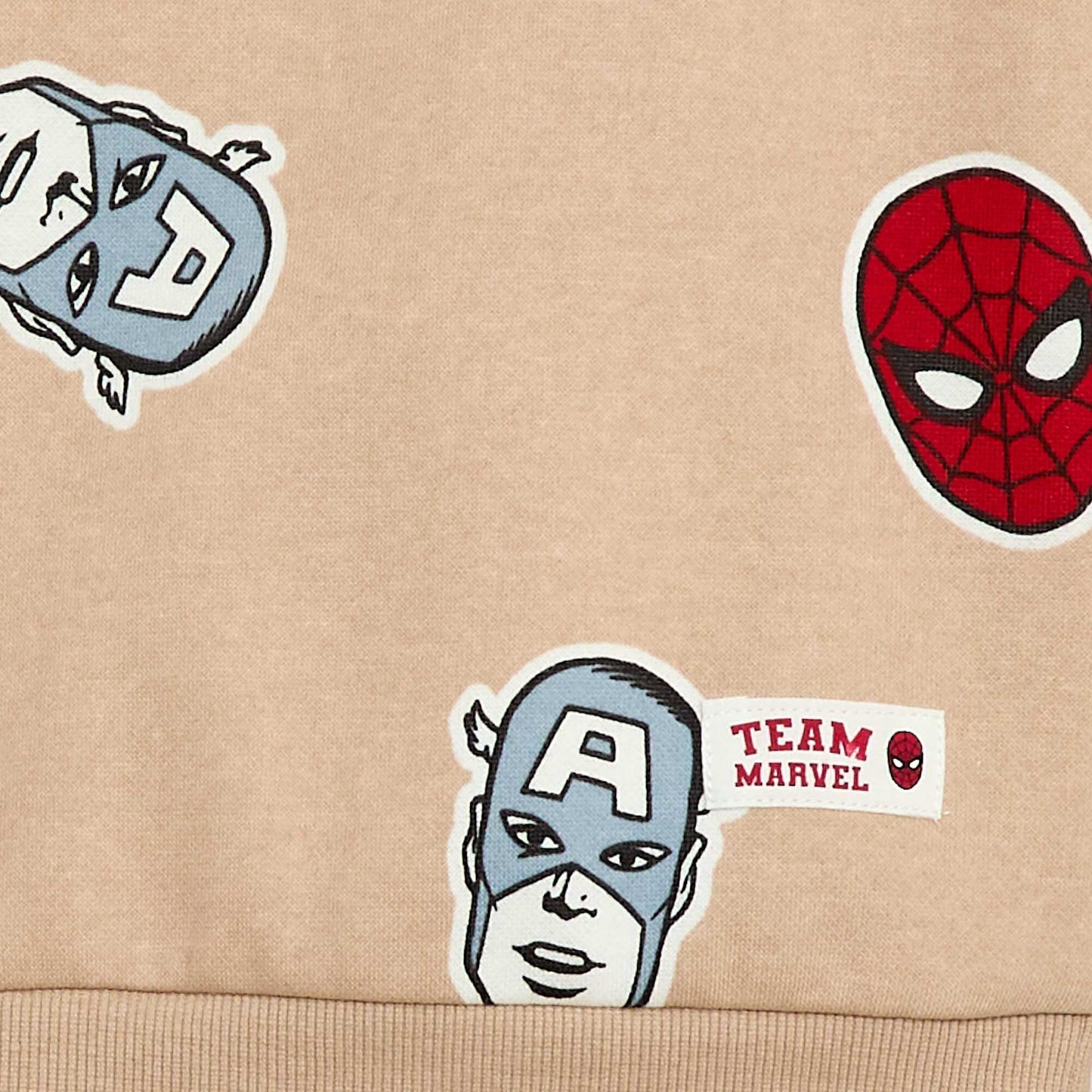 Sweat à capuche 'Marvel' 'Avengers' BEIGE