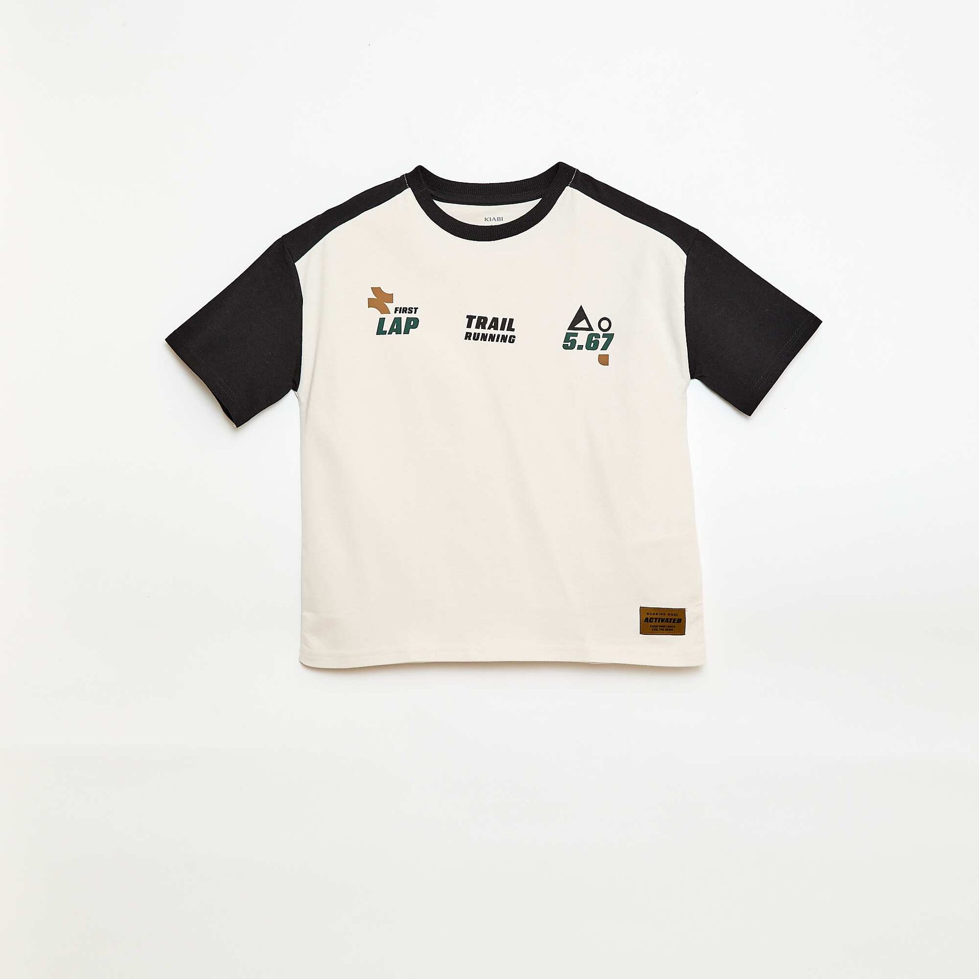 T-shirt oversize color bloc BLANC