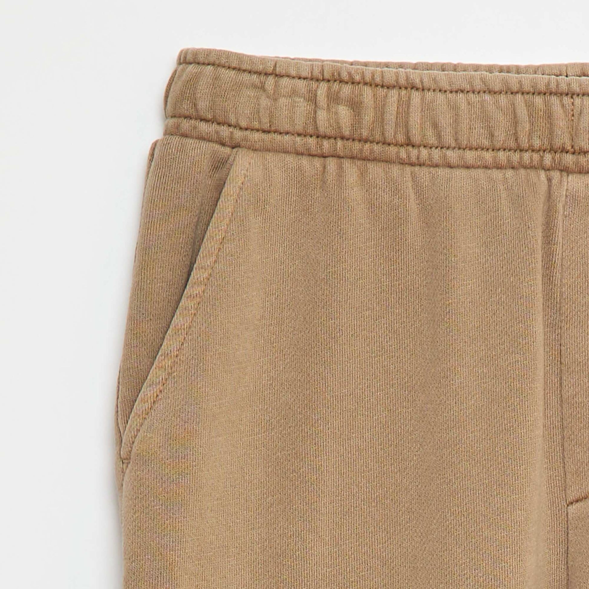 Jogging multipoches en molleton léger BEIGE