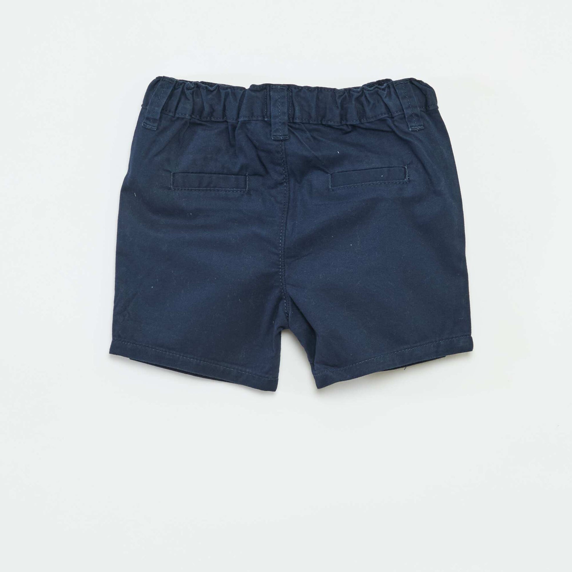 Short chino uni en twill BLEU