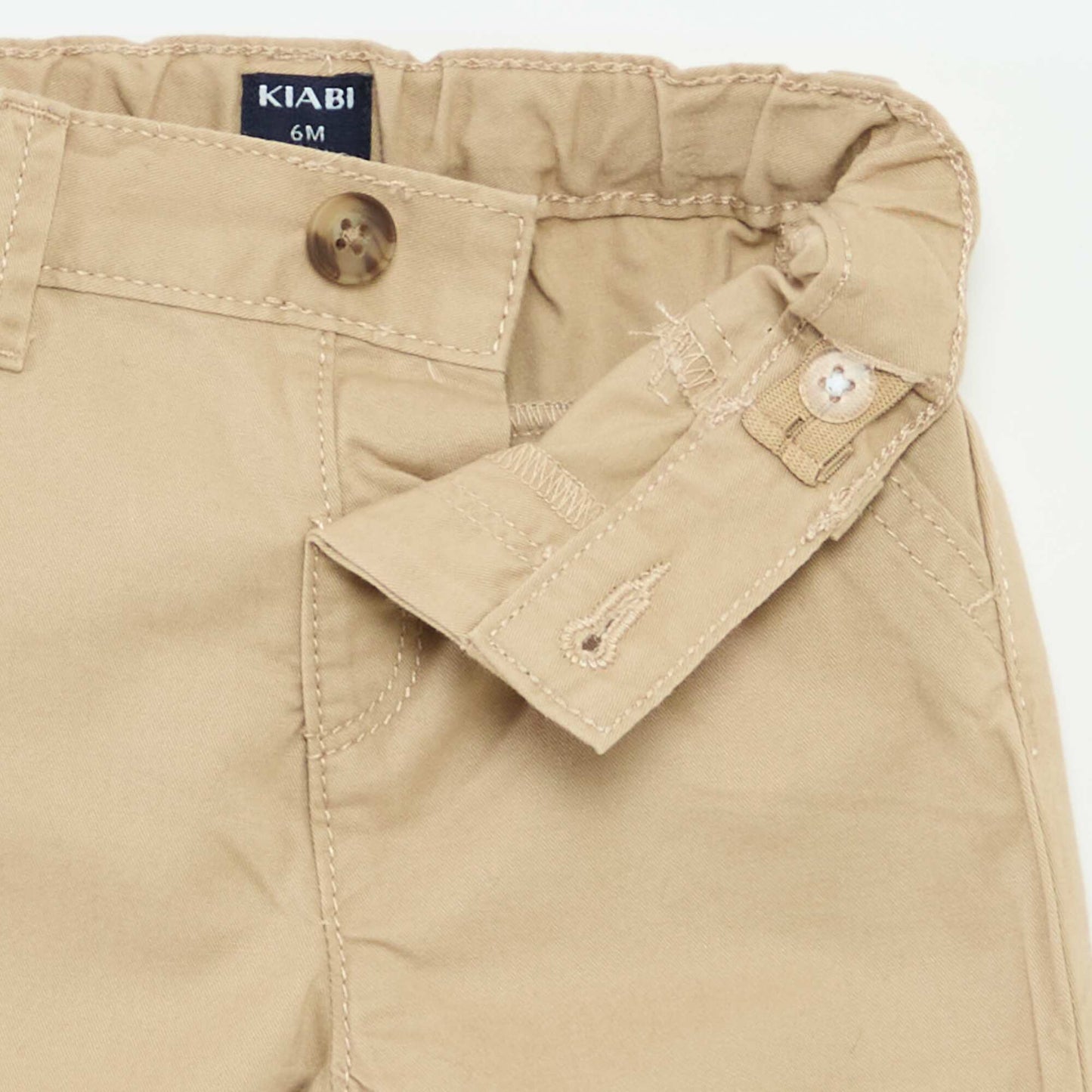 Short chino uni en twill BEIGE