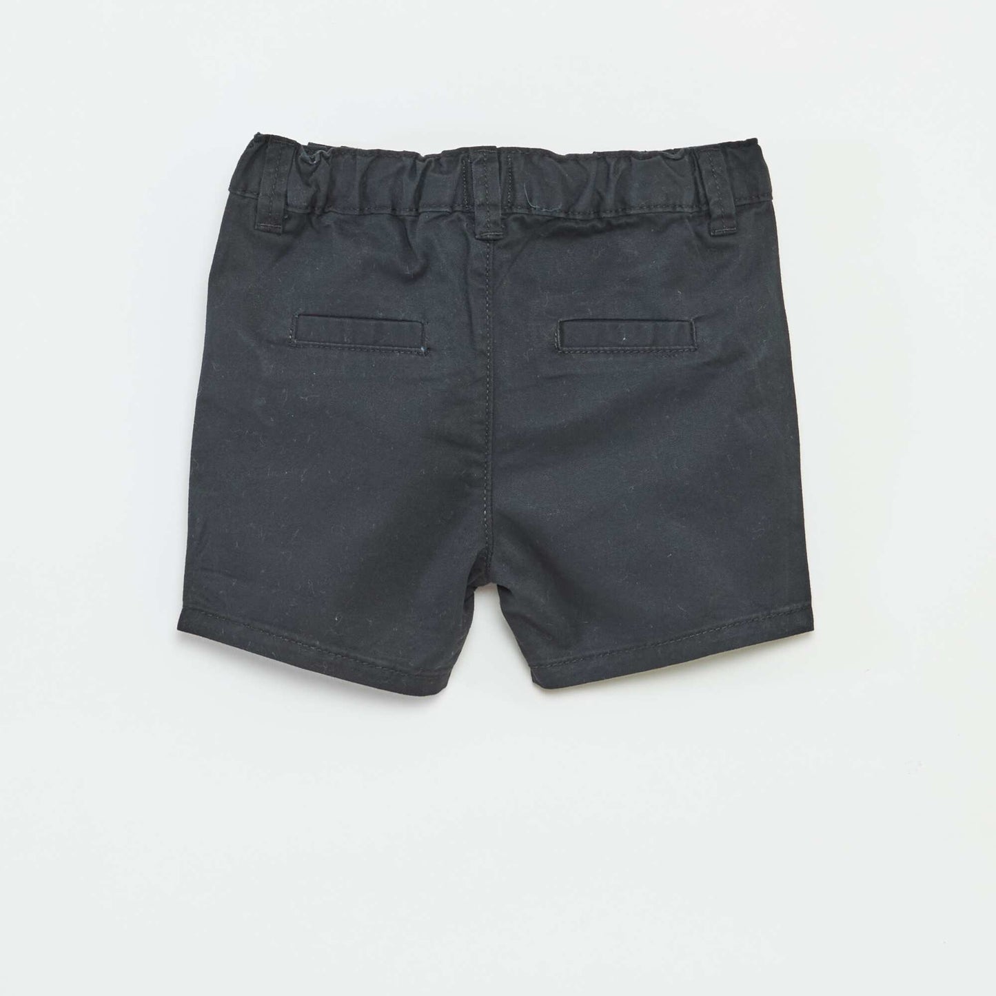 Short chino uni en twill NOIR