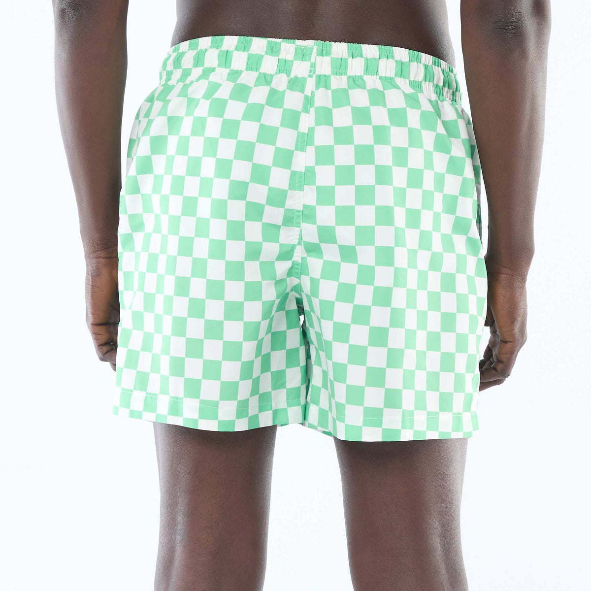 Short de bain à carreaux VERT