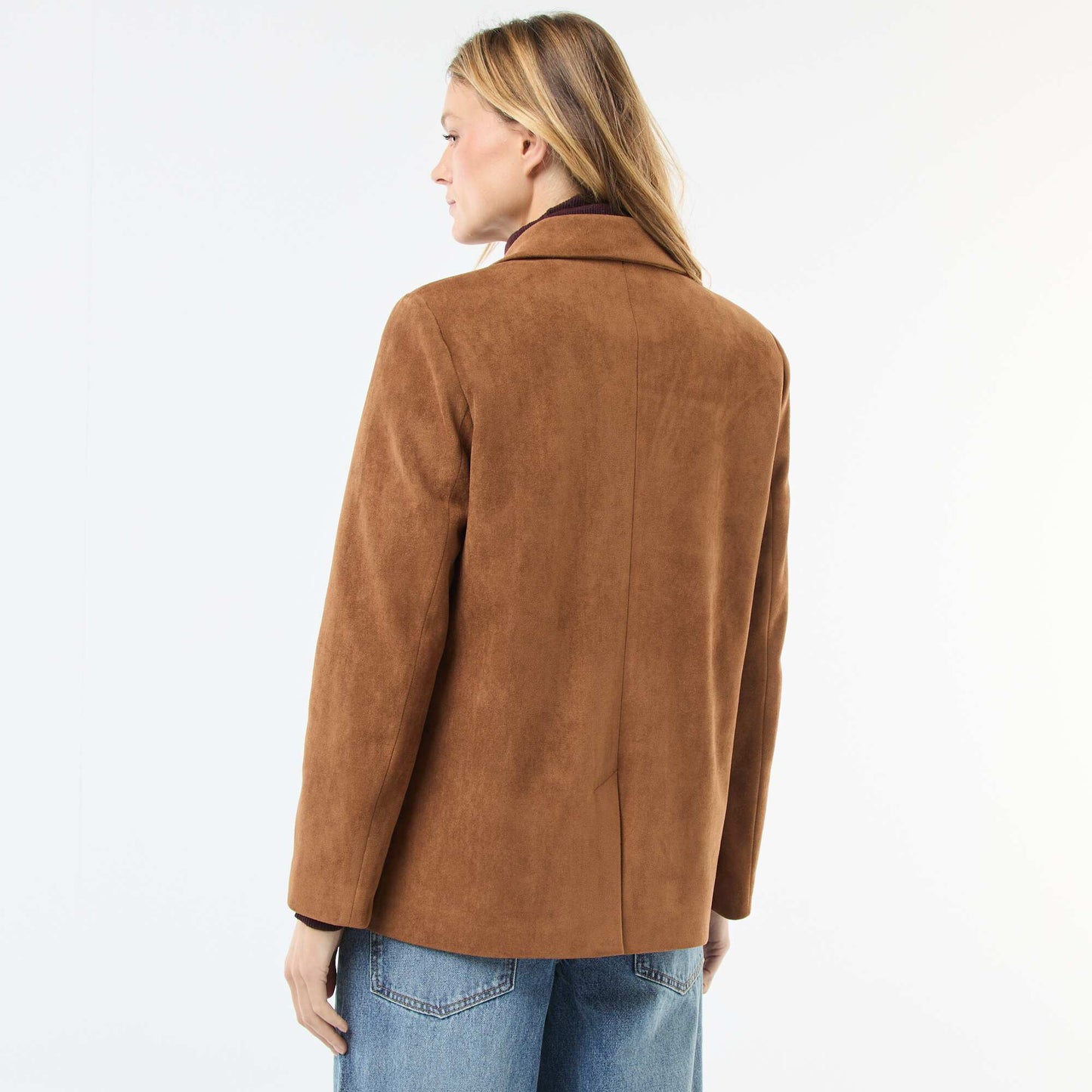 Veste blazer en suédine MARRON