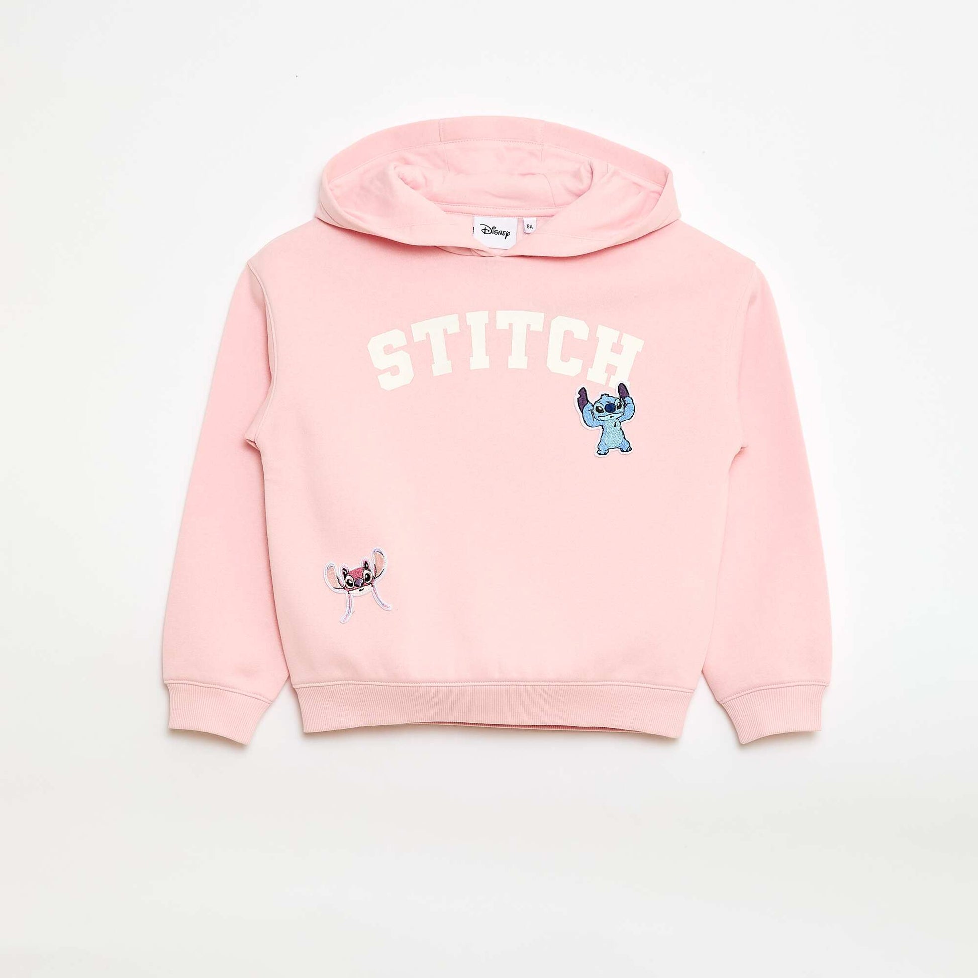 Sweat à capuche imprimé 'Stitch' ROSE