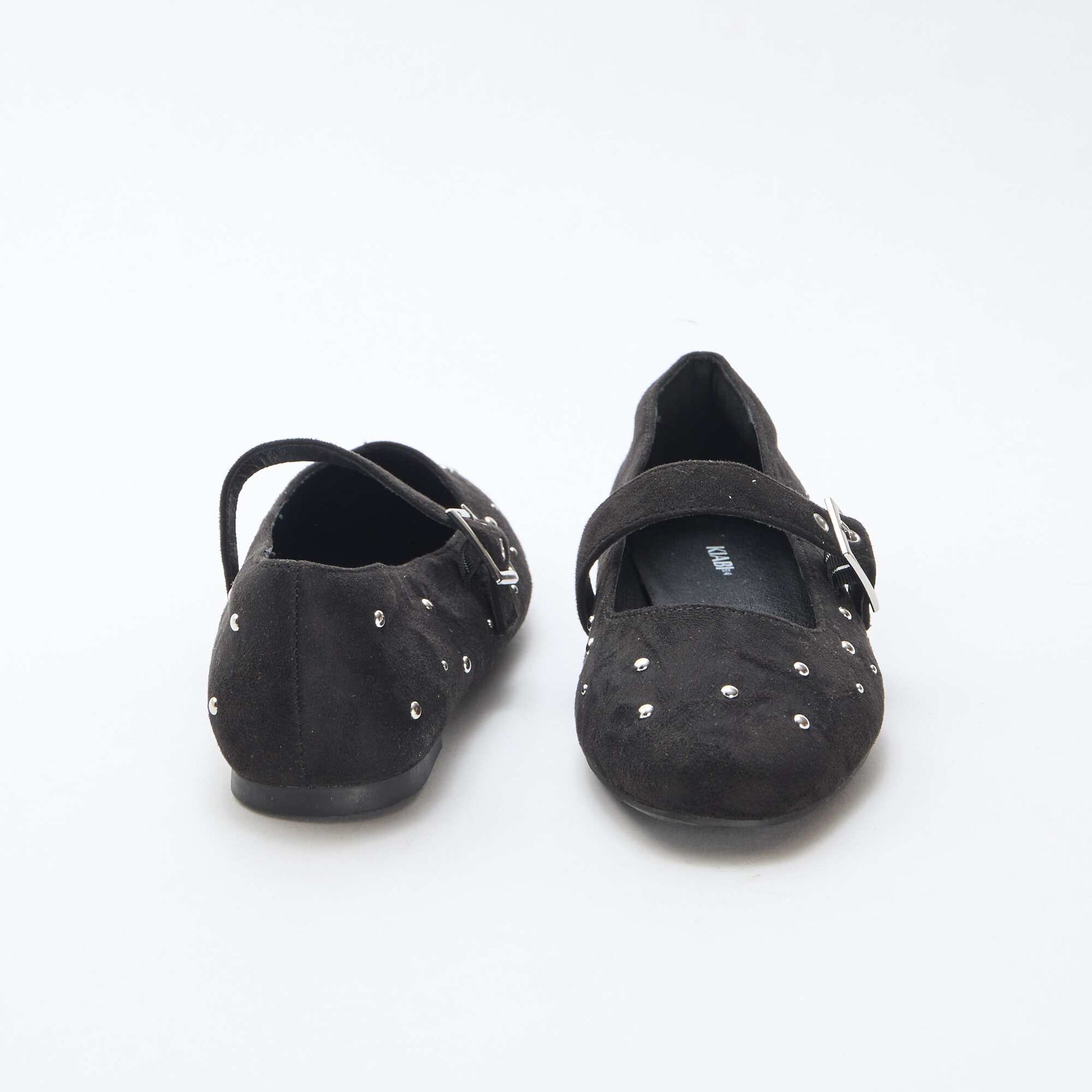 Ballerines à brides effet clou NOIR