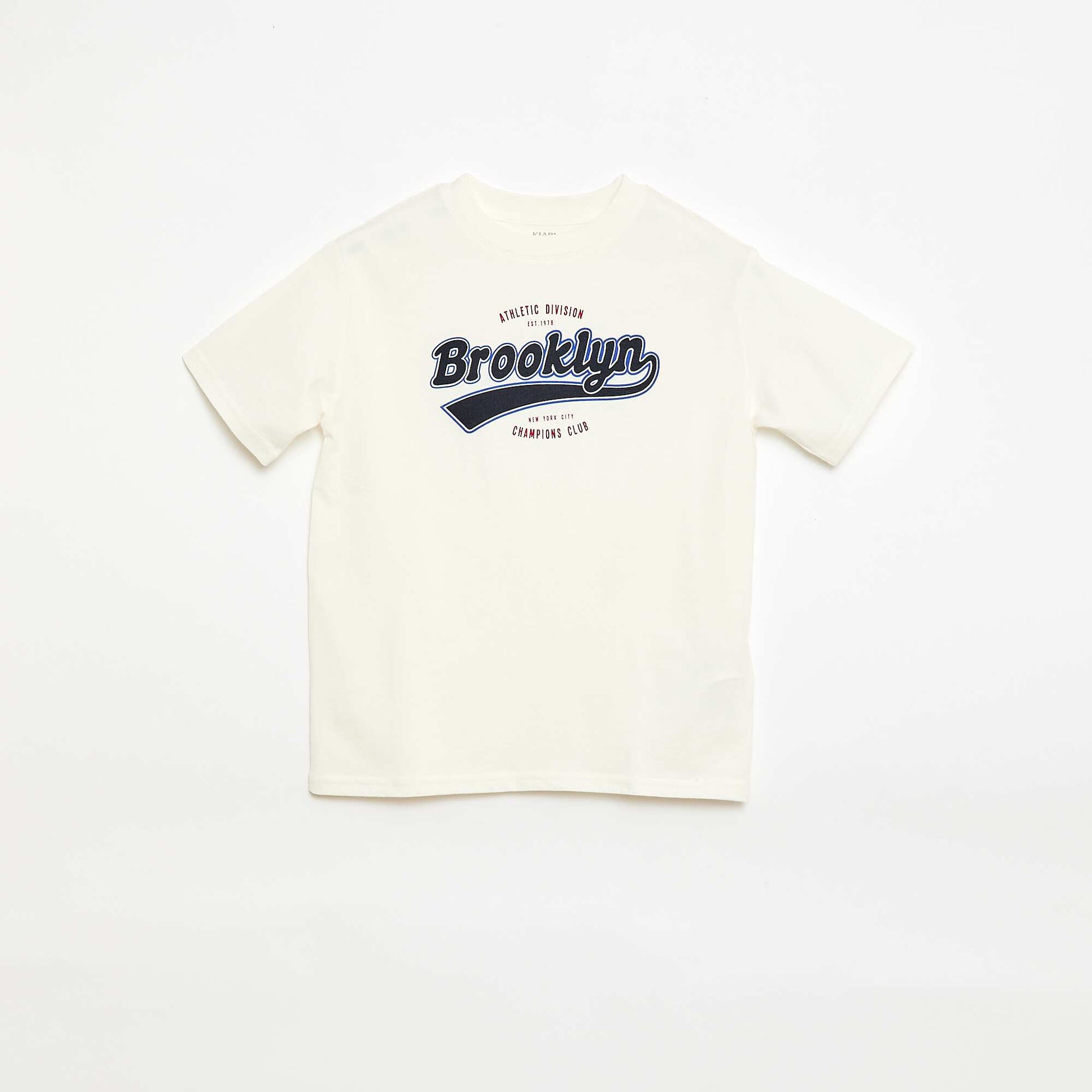 T-shirt à manches courtes imprimé BLANC