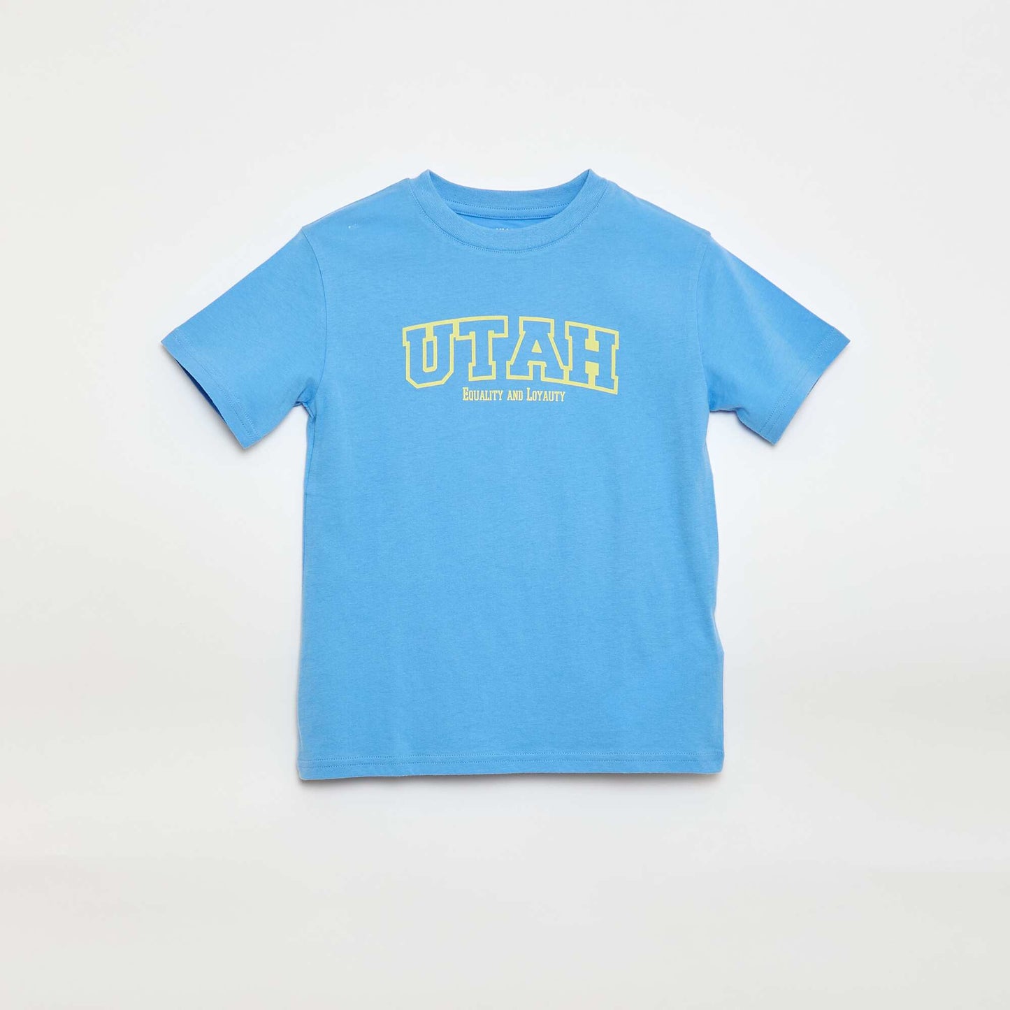 T-shirt à manches courtes imprimé BLEU
