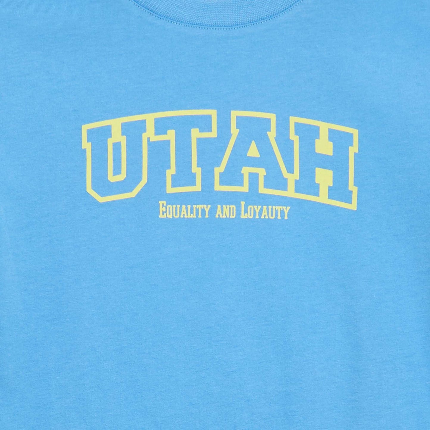 T-shirt à manches courtes imprimé BLEU