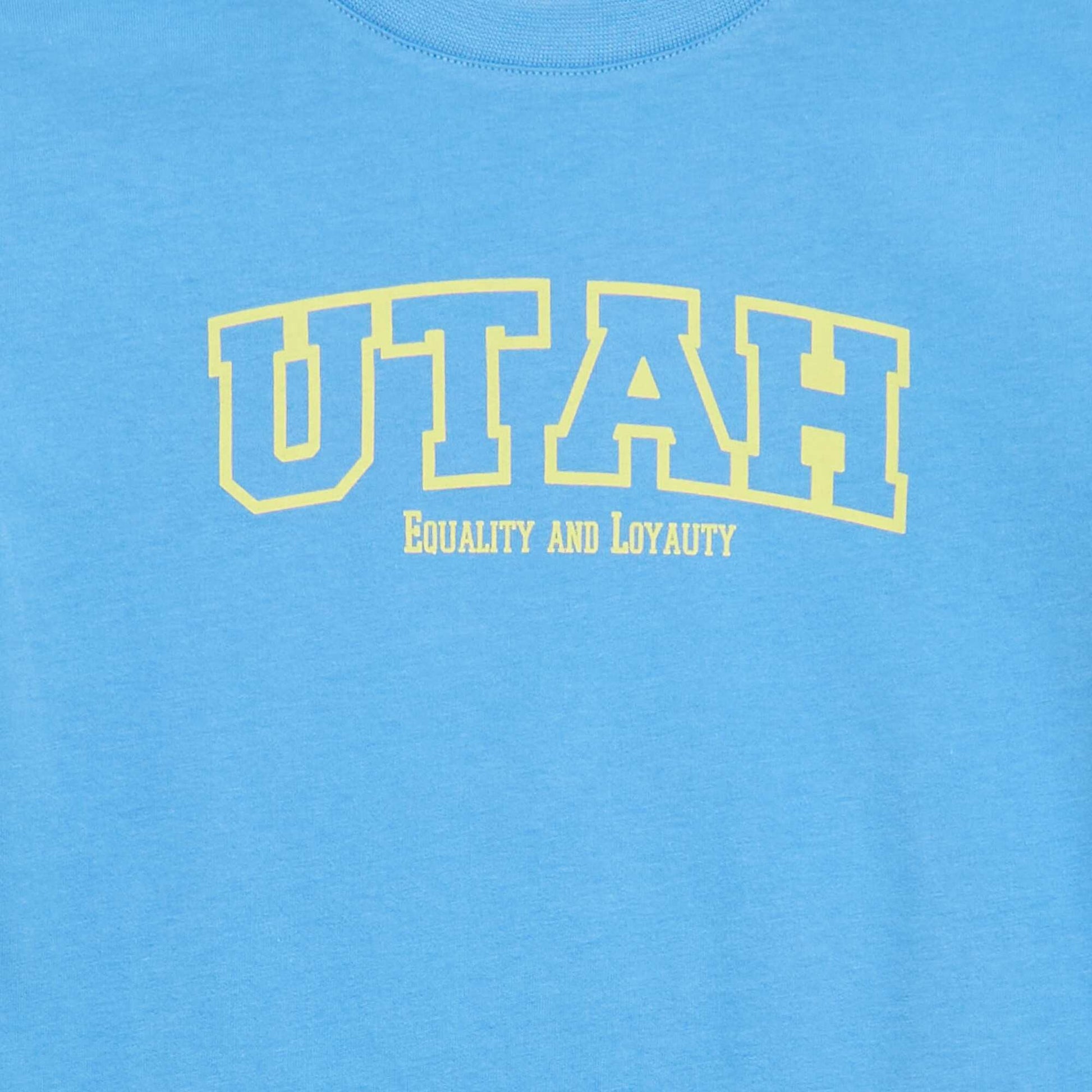 T-shirt à manches courtes imprimé BLEU