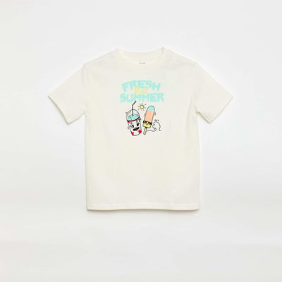 T-shirt à manches courtes imprimé BEIGE