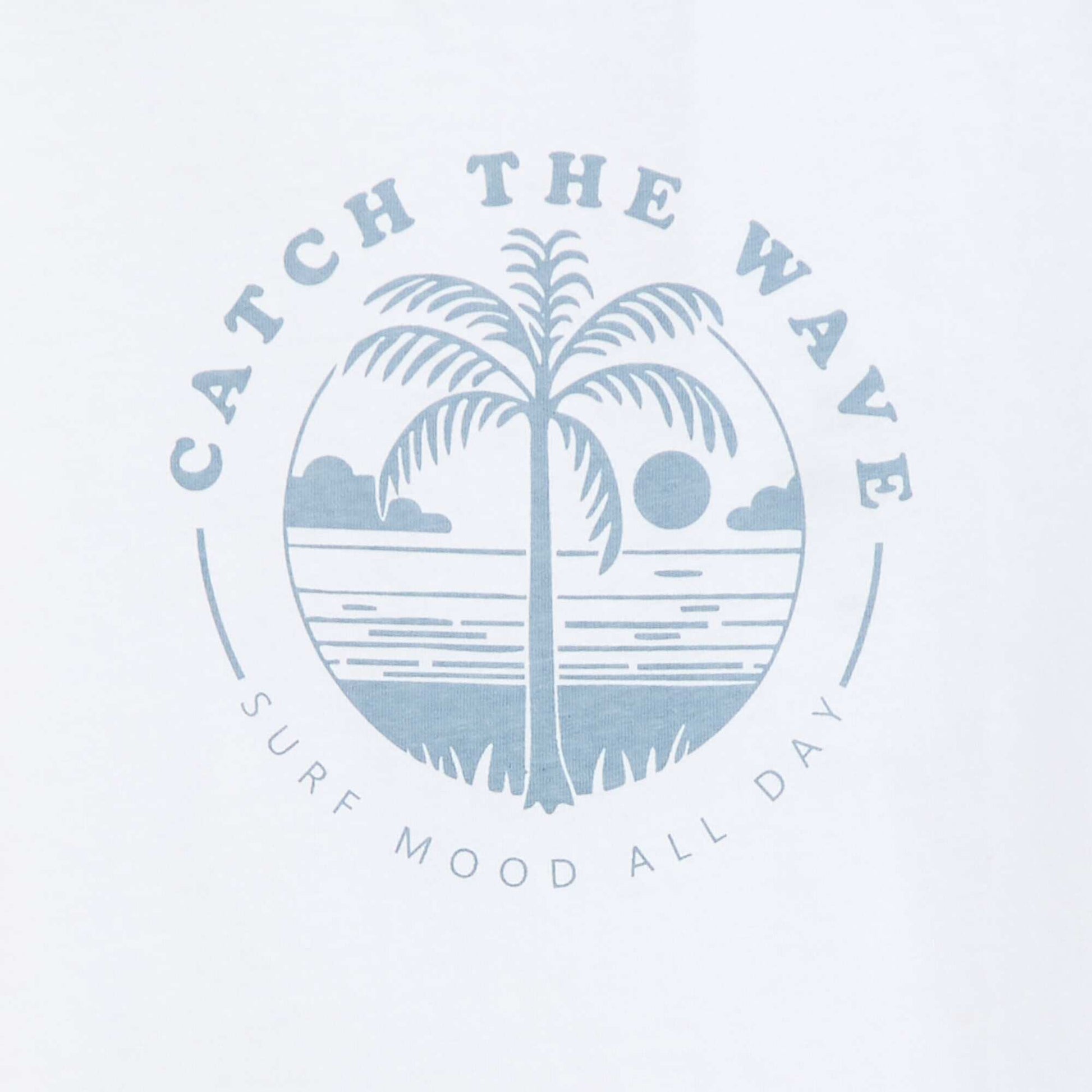T-shirt imprimé à message BLANC