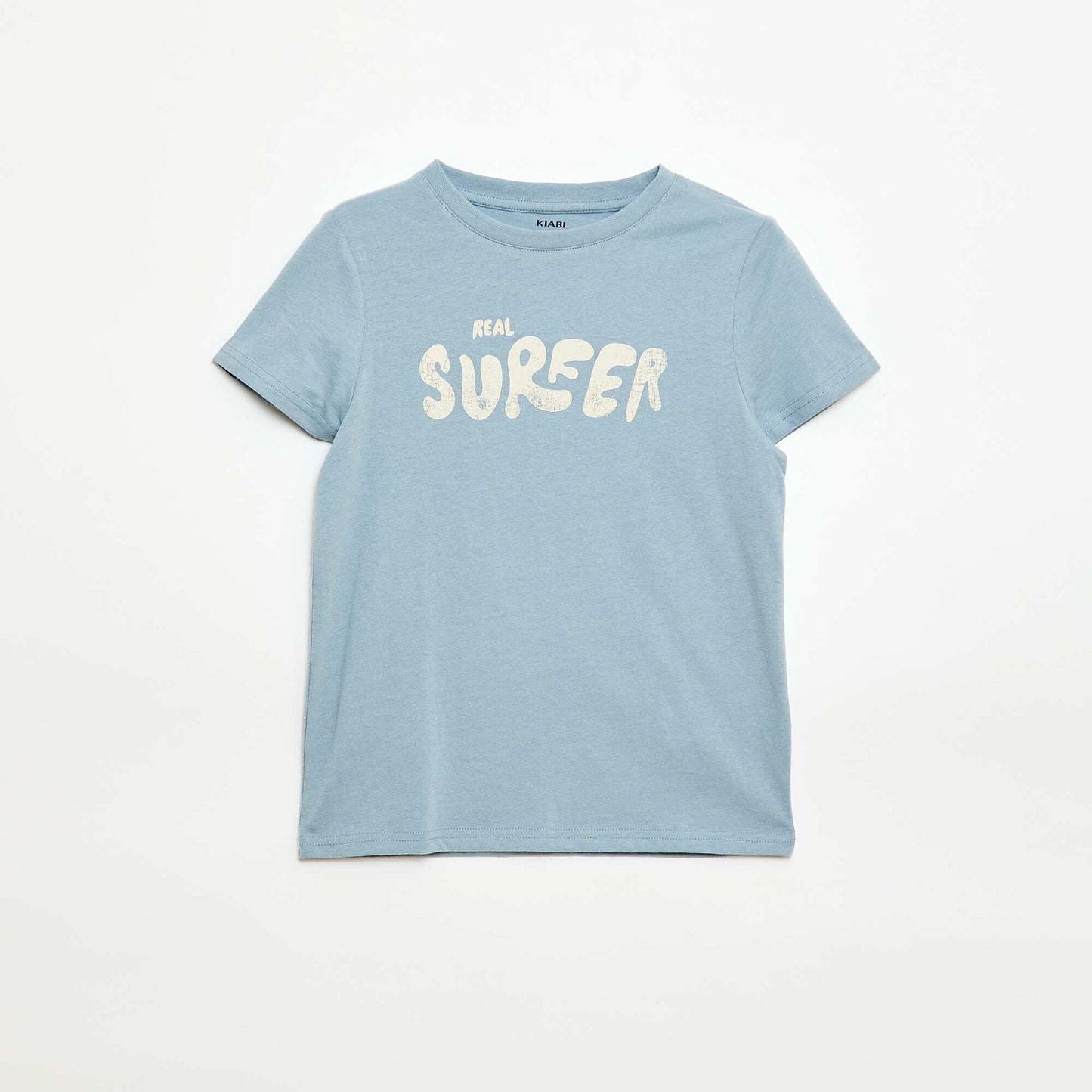 T-shirt imprimé à message BLEU