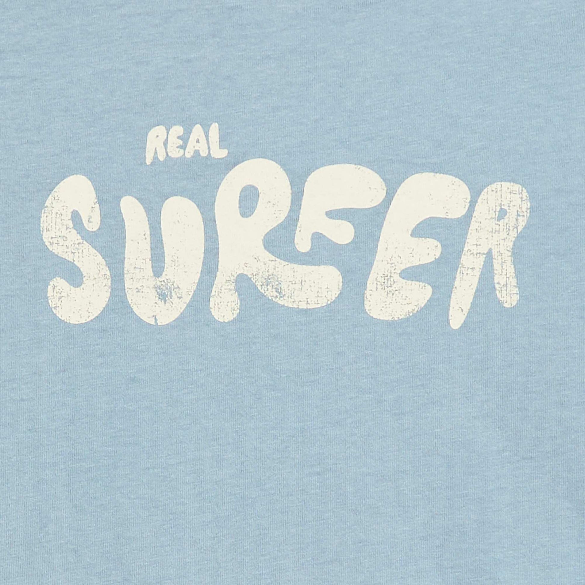 T-shirt imprimé à message BLEU