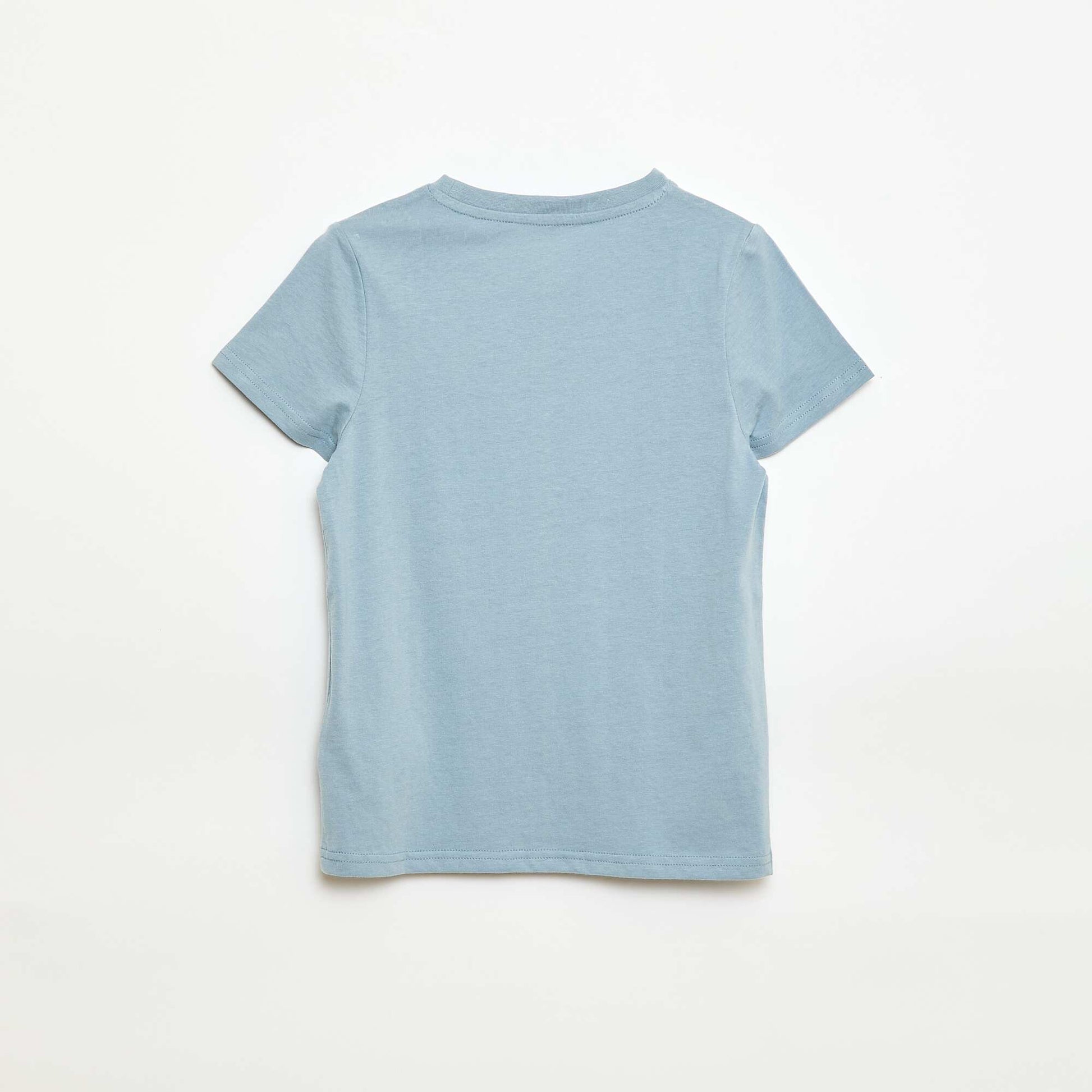 T-shirt imprimé à message BLEU