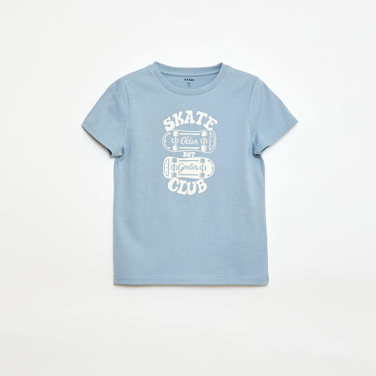 T-shirt imprimé à message BLEU