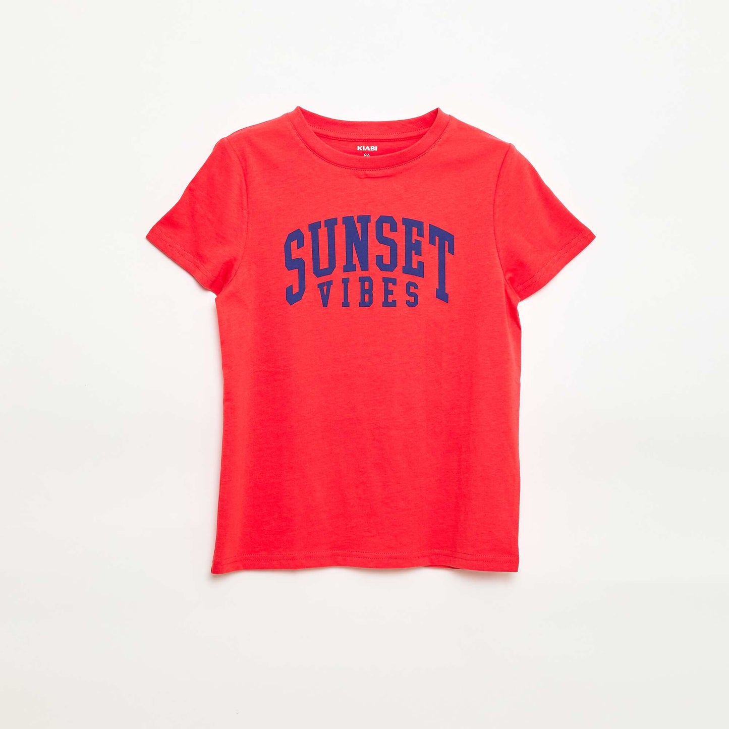 T-shirt imprimé à message ROUGE