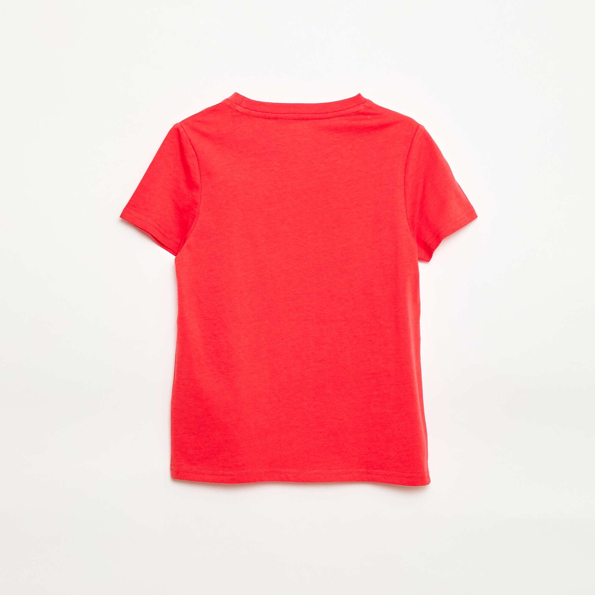 T-shirt imprimé à message ROUGE