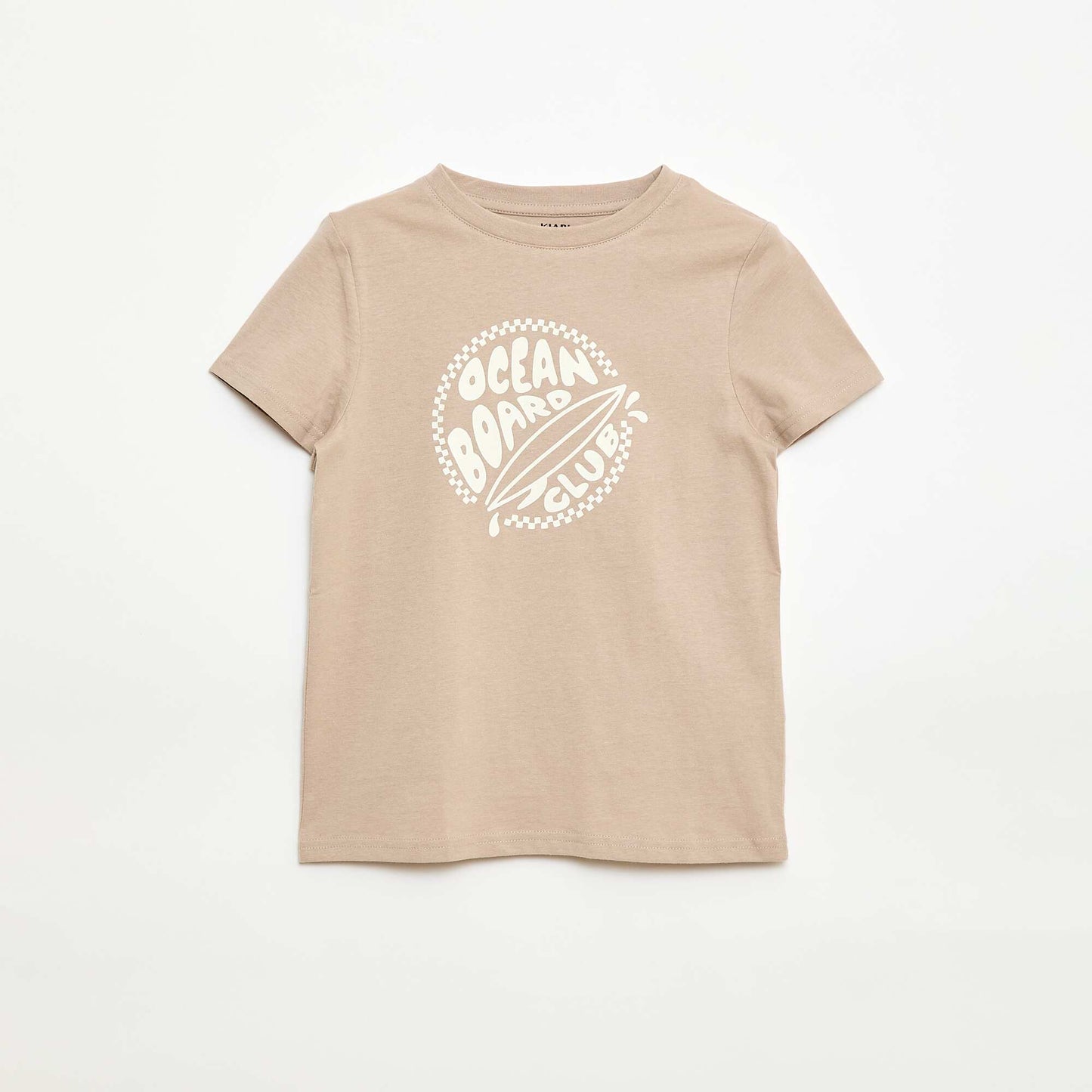 T-shirt imprimé à message BEIGE