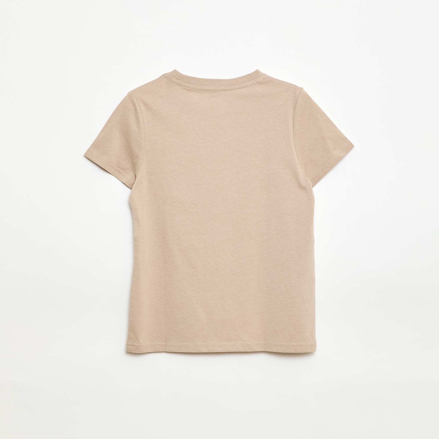 T-shirt imprimé à message BEIGE