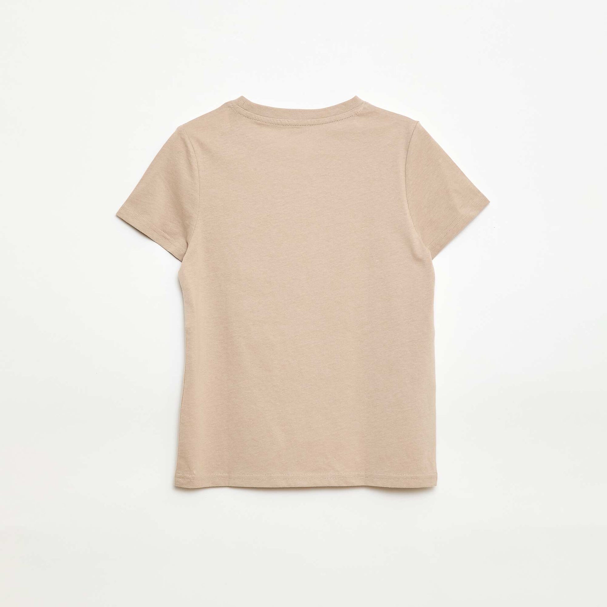 T-shirt imprimé à message BEIGE