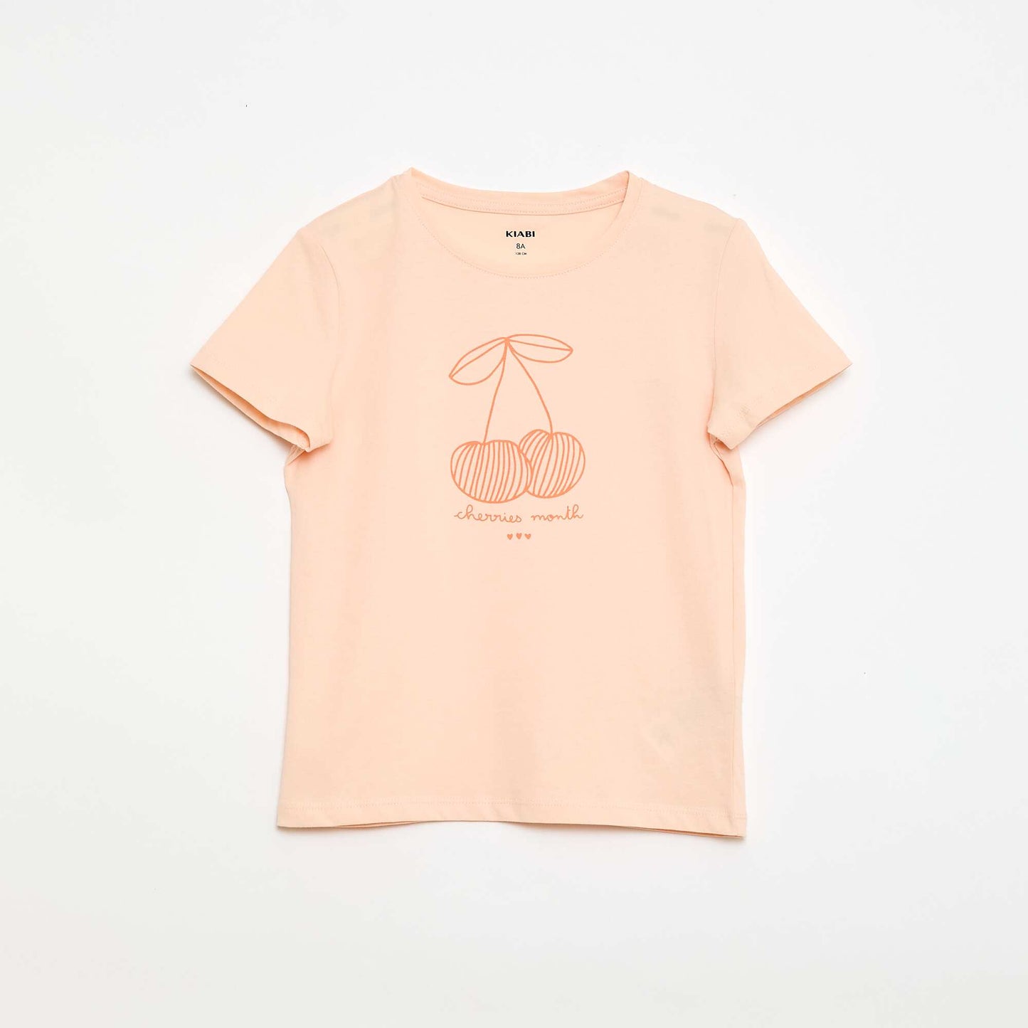 T-shirt imprimé message à manches courtes ORANGE